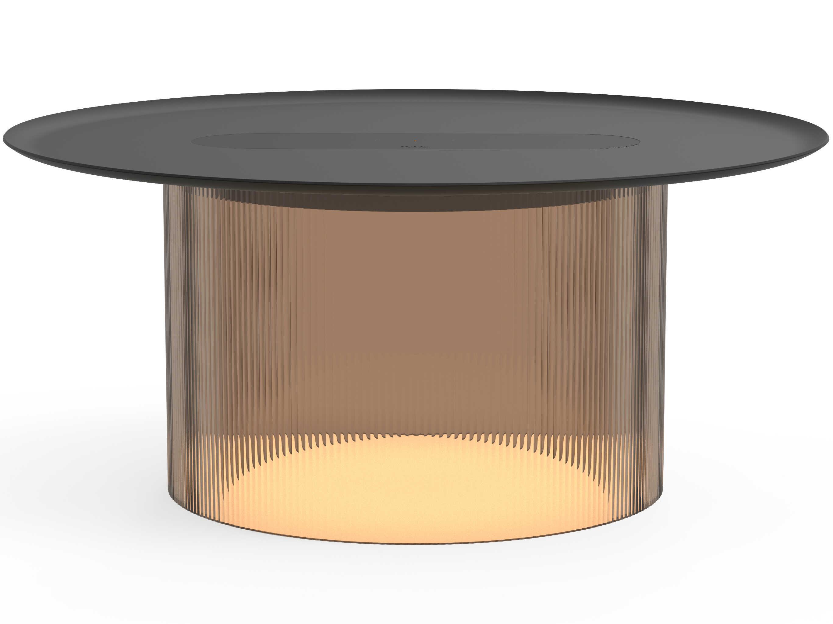 Pablo Carousel Round Metal Bronze End Table