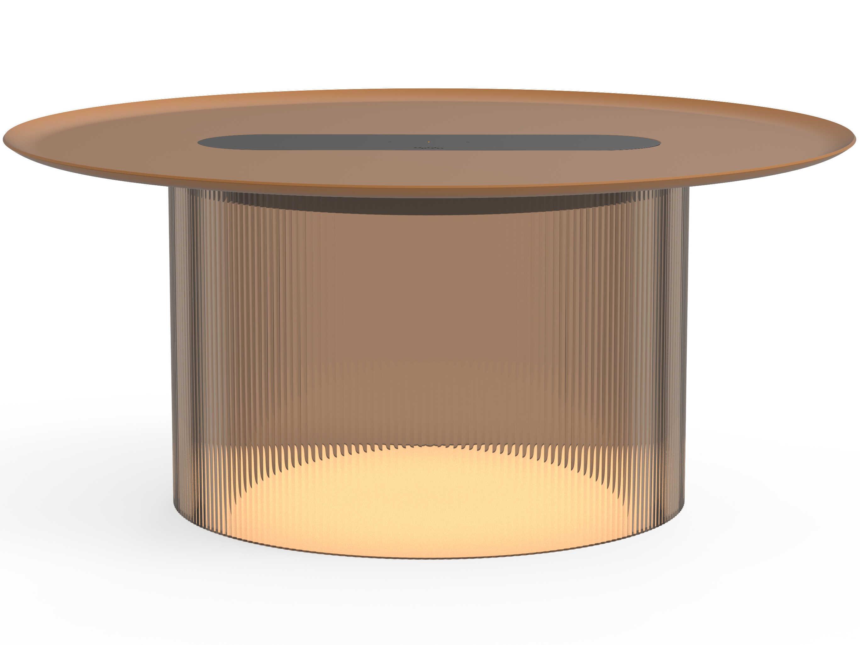 Pablo Carousel Round Metal Bronze End Table