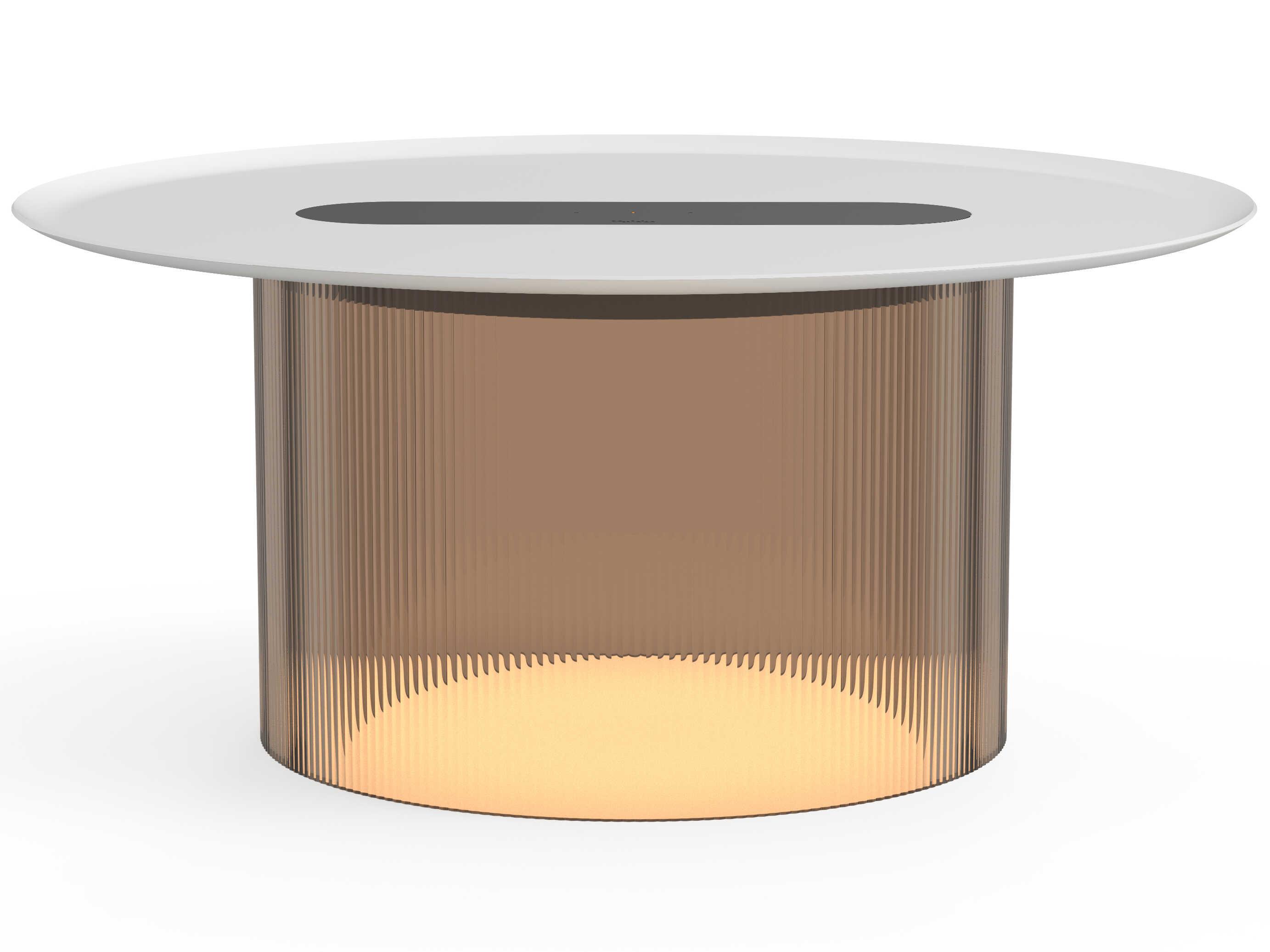 Pablo Carousel Round Metal Bronze End Table