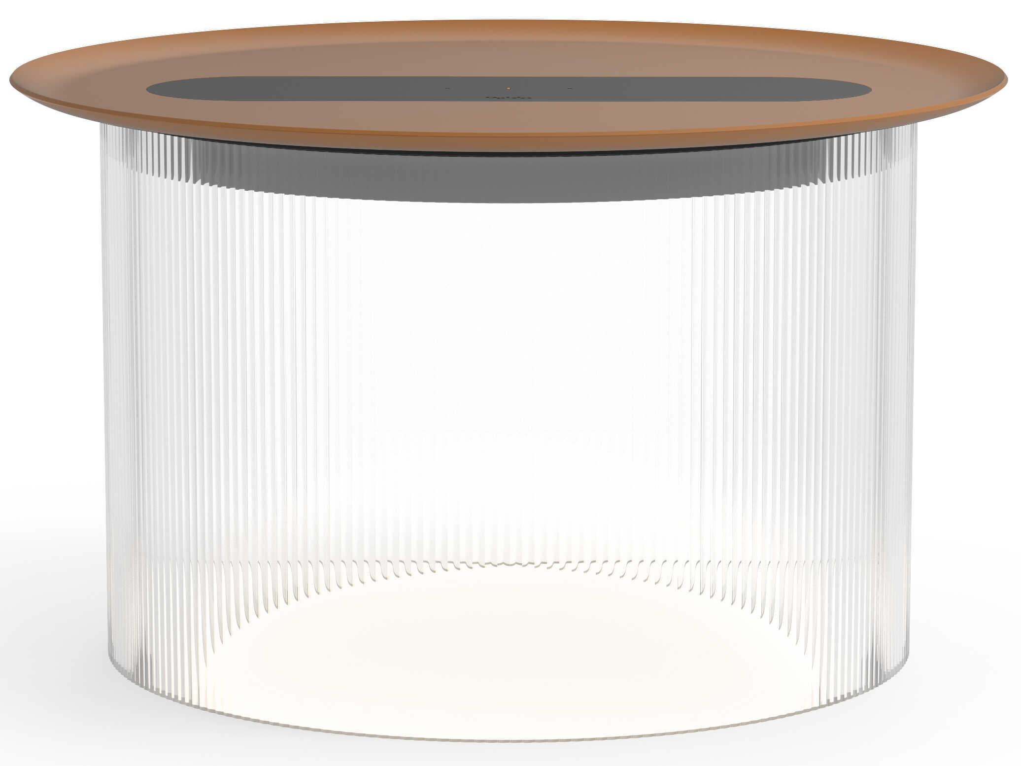 Pablo Carousel Round Metal Clear End Table