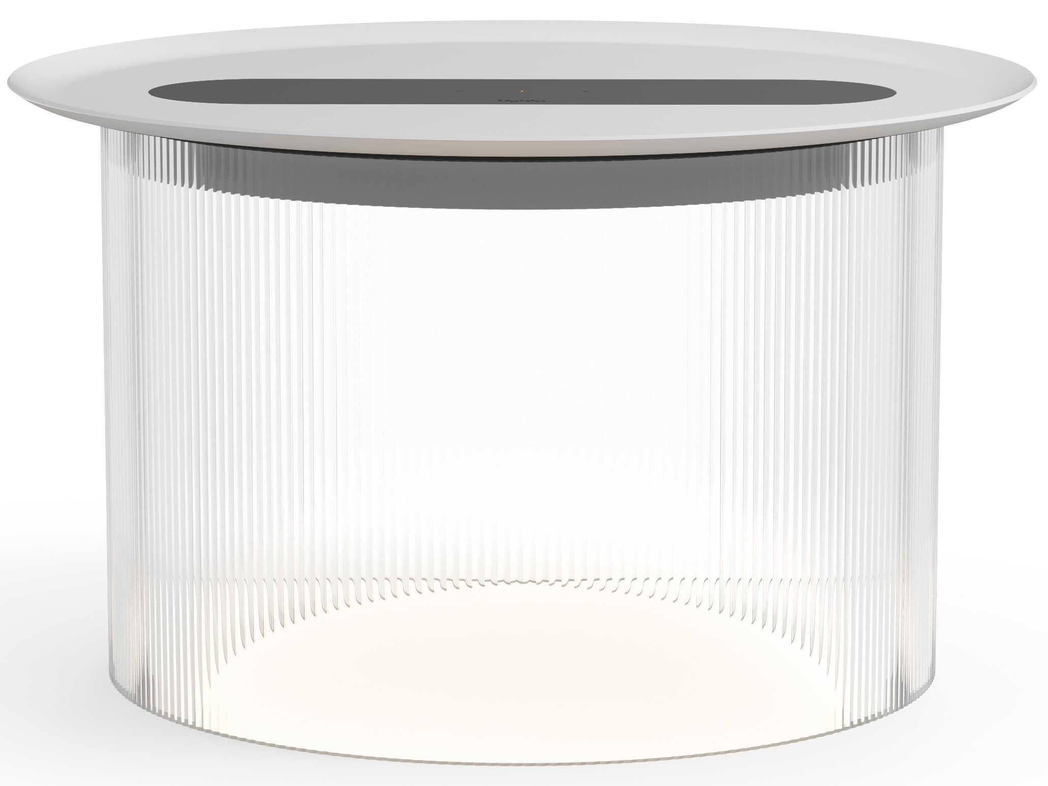 Pablo Carousel Round Metal Clear End Table