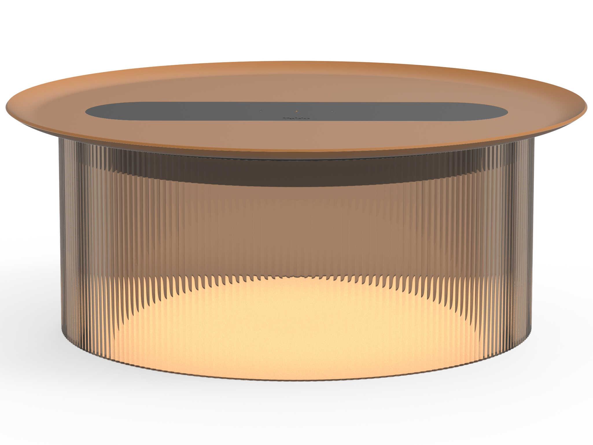 Pablo Carousel Round Metal Bronze End Table