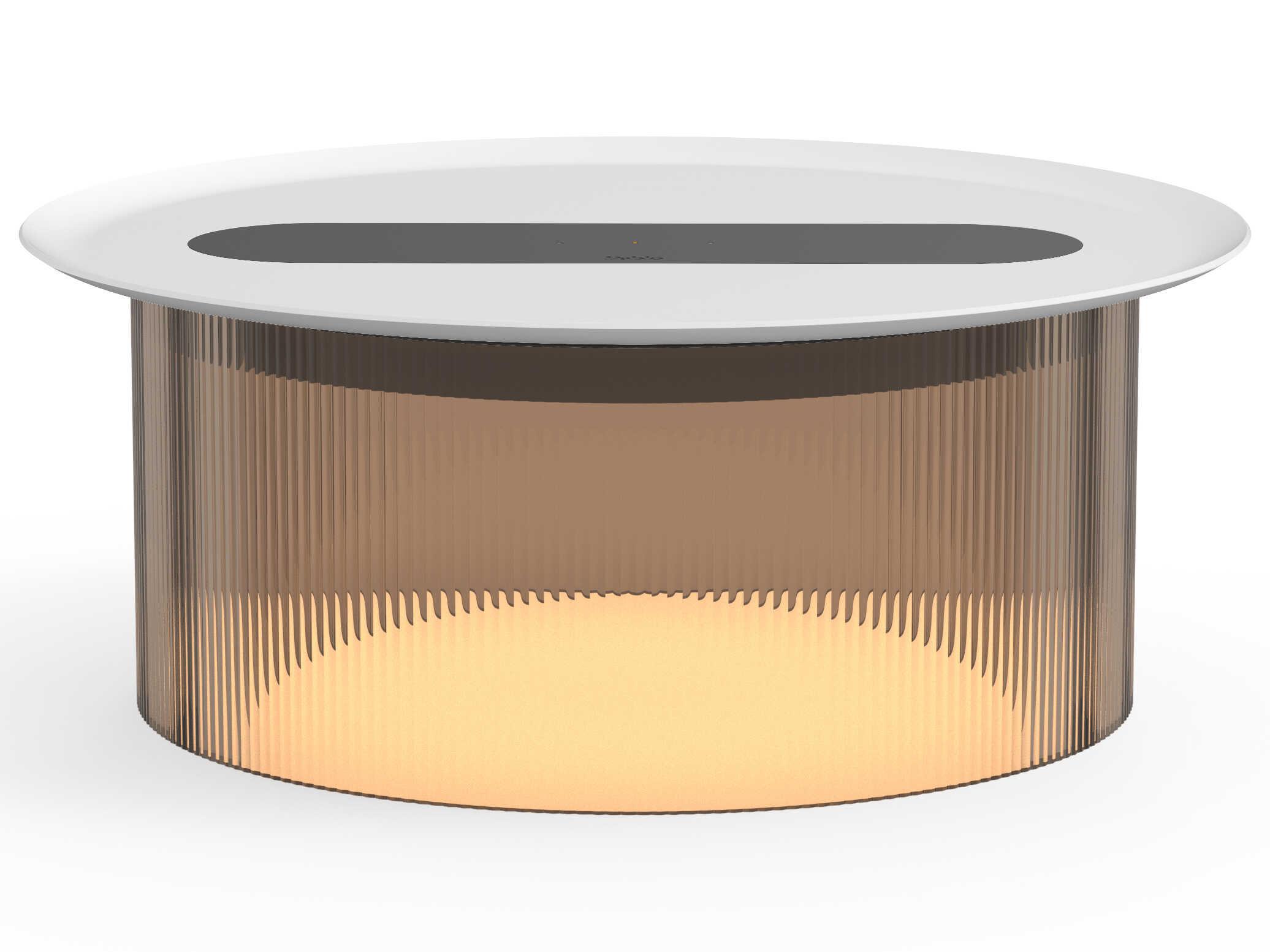 Pablo Carousel Round Metal Bronze End Table