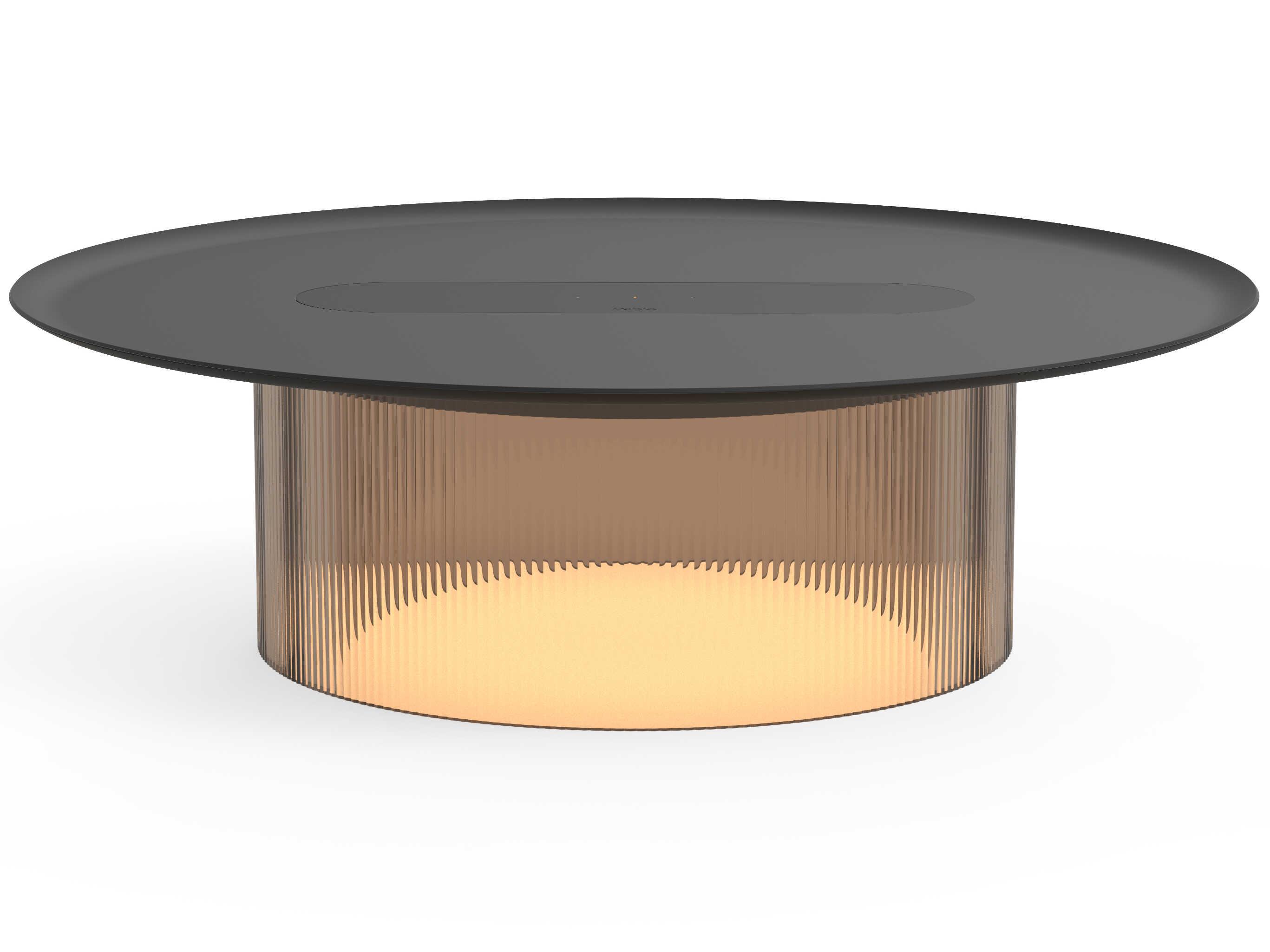 Pablo Carousel Round Metal Bronze End Table