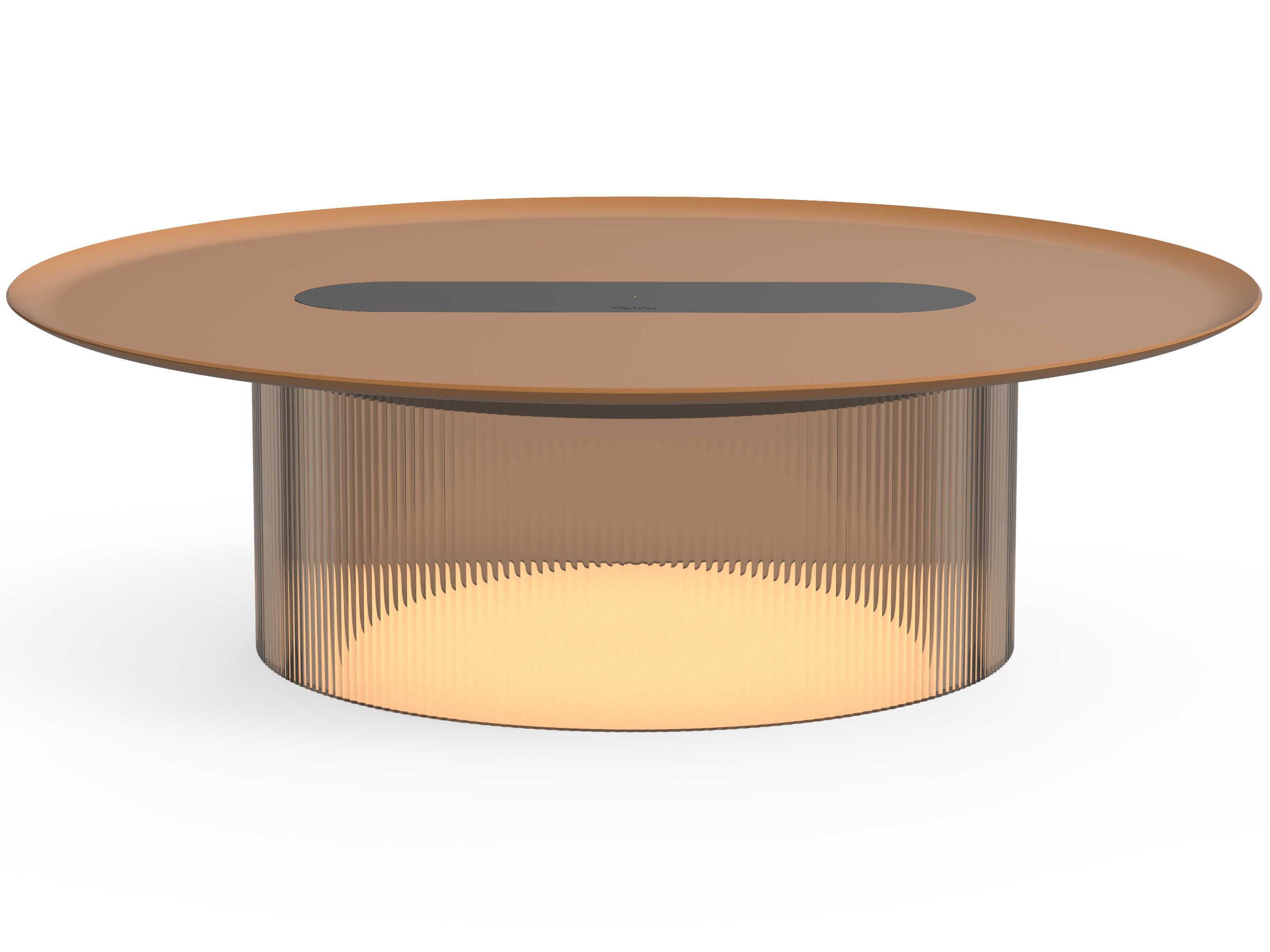 Pablo Carousel Round Metal Bronze End Table