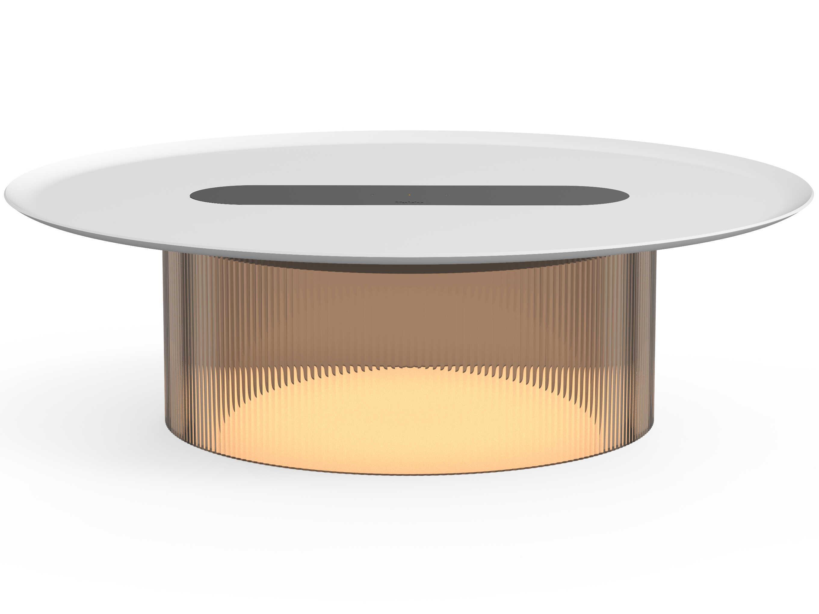 Pablo Carousel Round Metal Bronze End Table