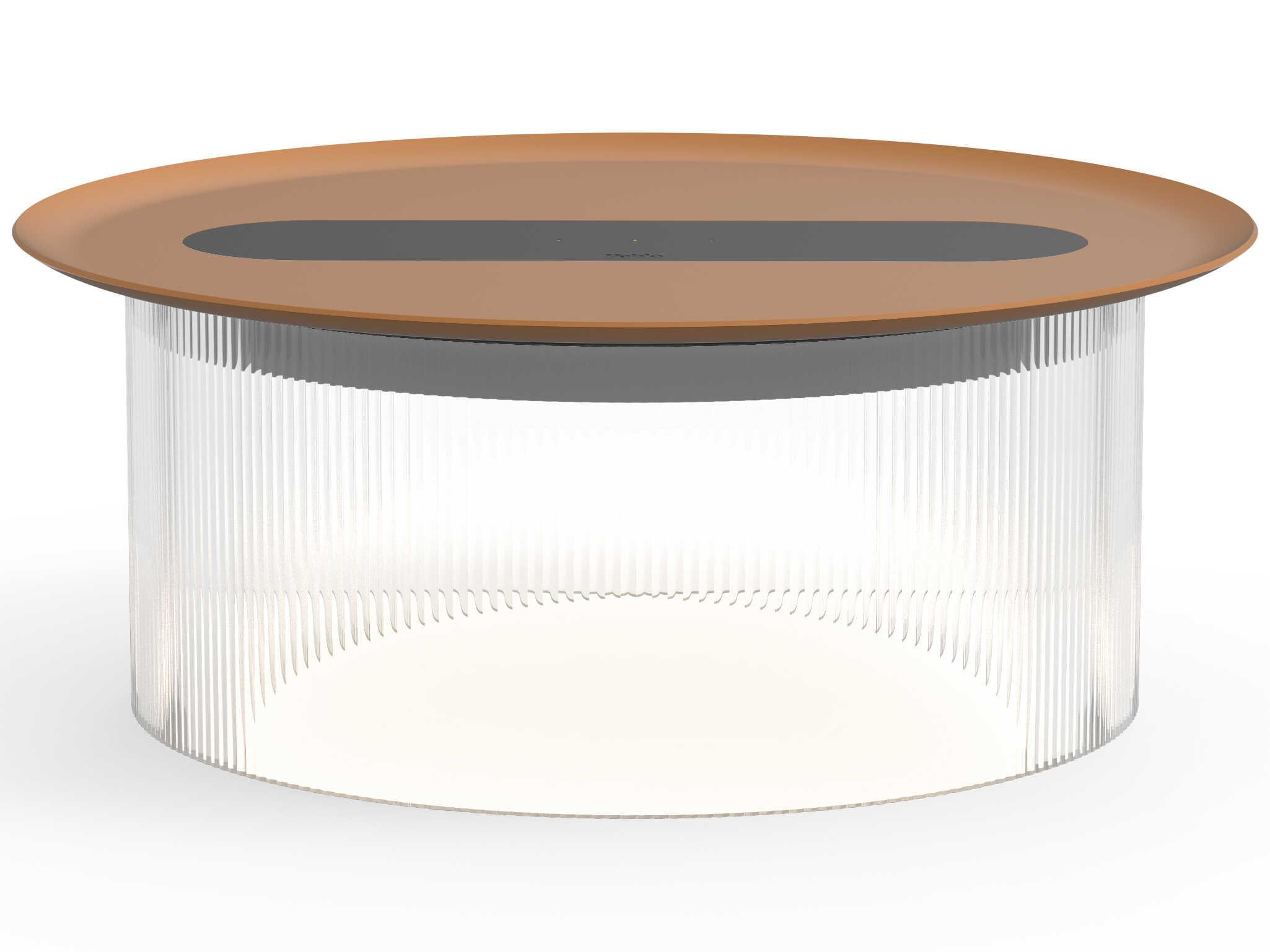 Pablo Carousel Round Metal Clear End Table