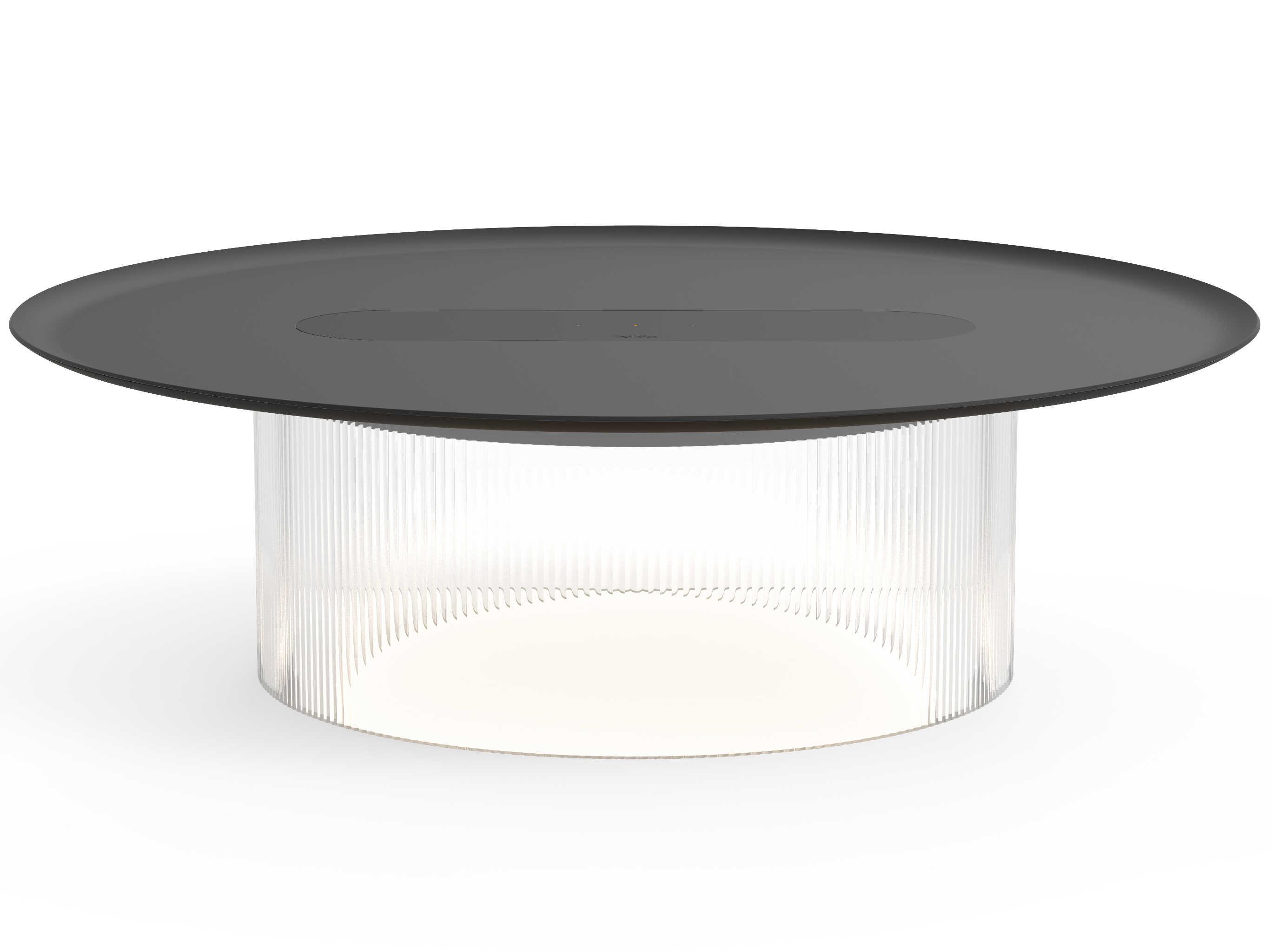 Pablo Carousel Round Metal Clear End Table