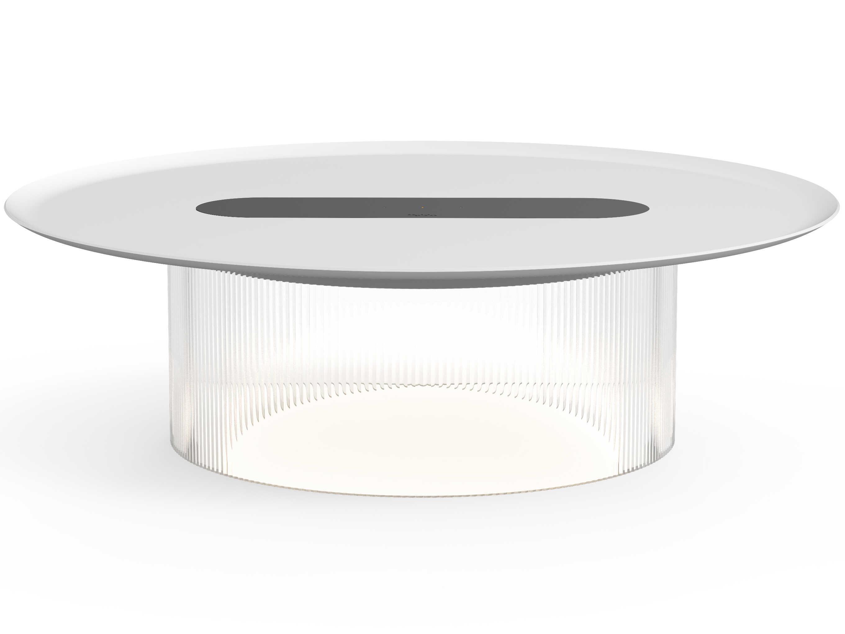 Pablo Carousel Round Metal Clear End Table