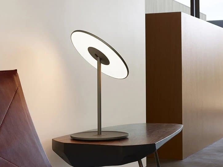Pablo Circa Graphite Polycarbonate Lens Black Table Lamp