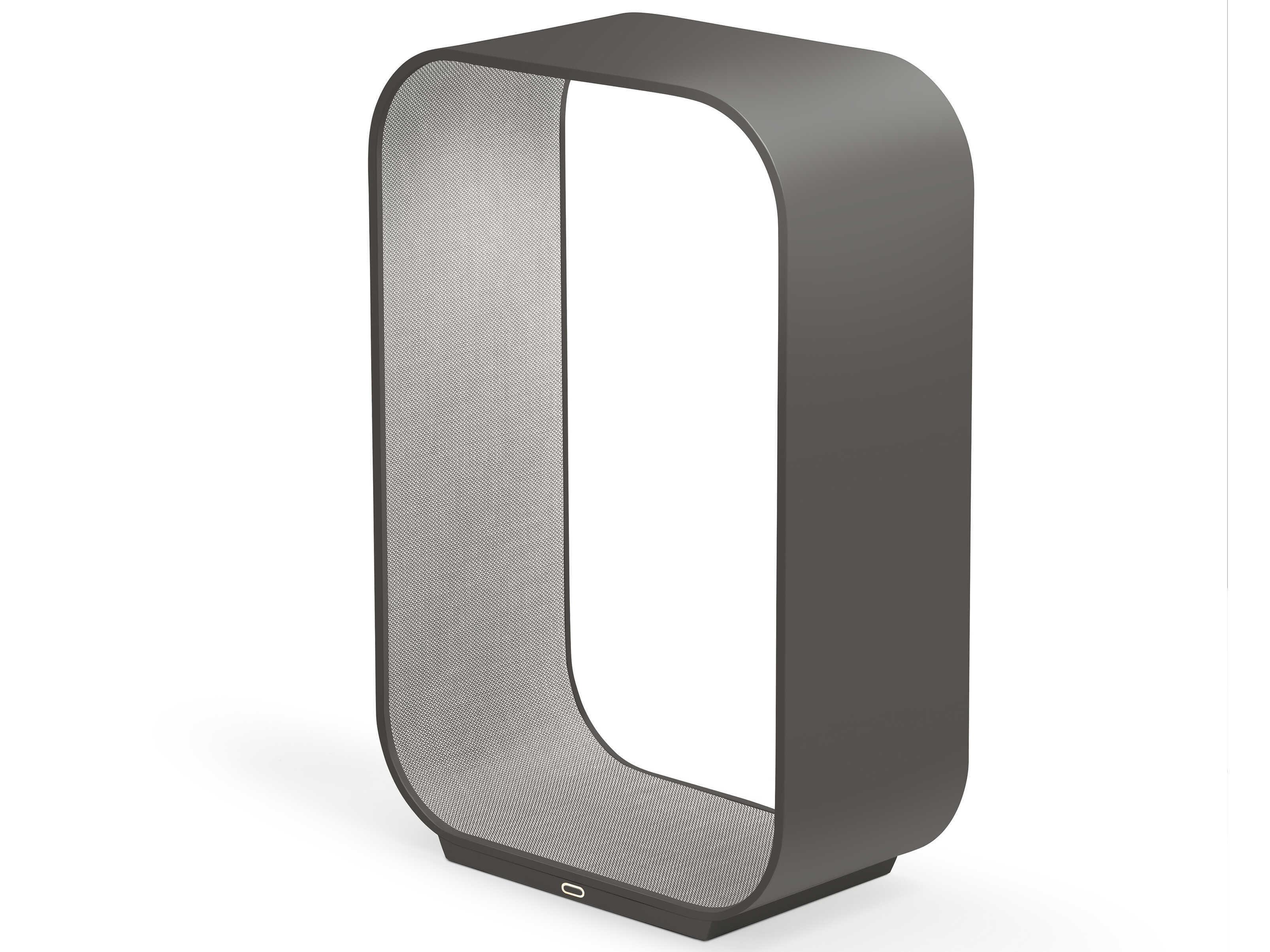 Pablo Contour Graphite Coal Polycarbonate Lens Gray Table Lamp