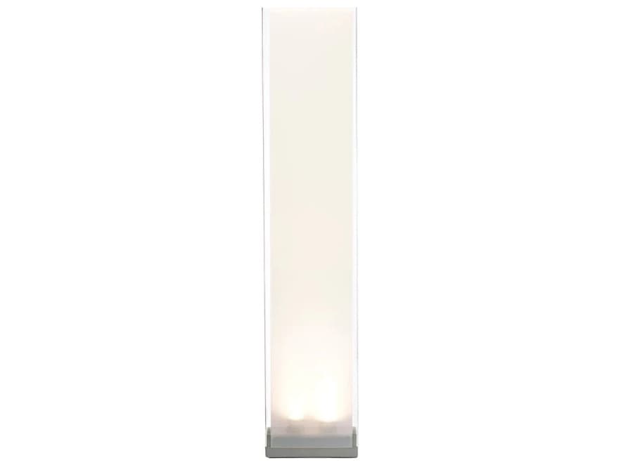 Pablo Cortina Clear White Silver Polycarbonate Shade Floor Lamp