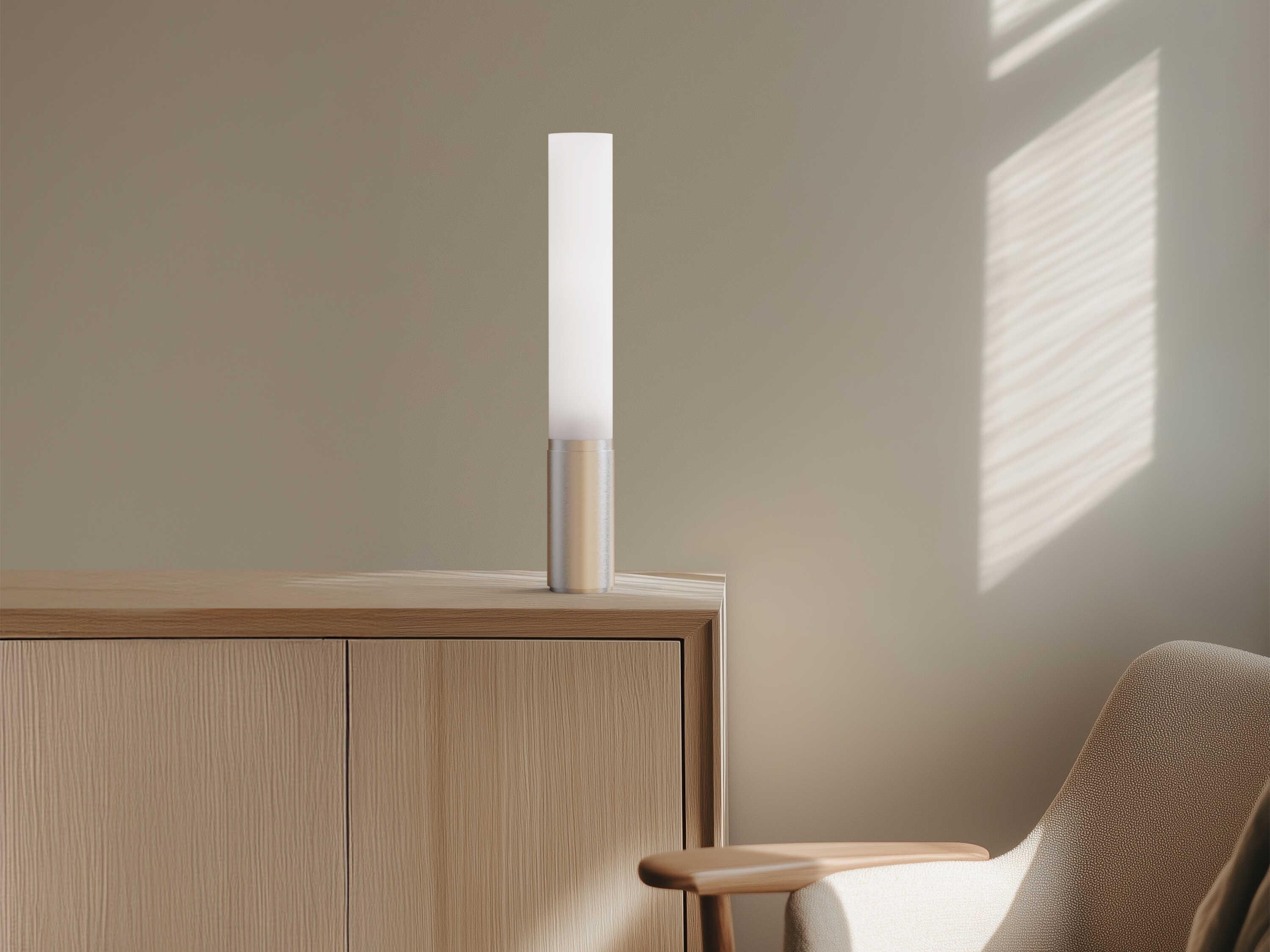 Pablo Elise Silver PMMA Diffuser Buffet Lamp