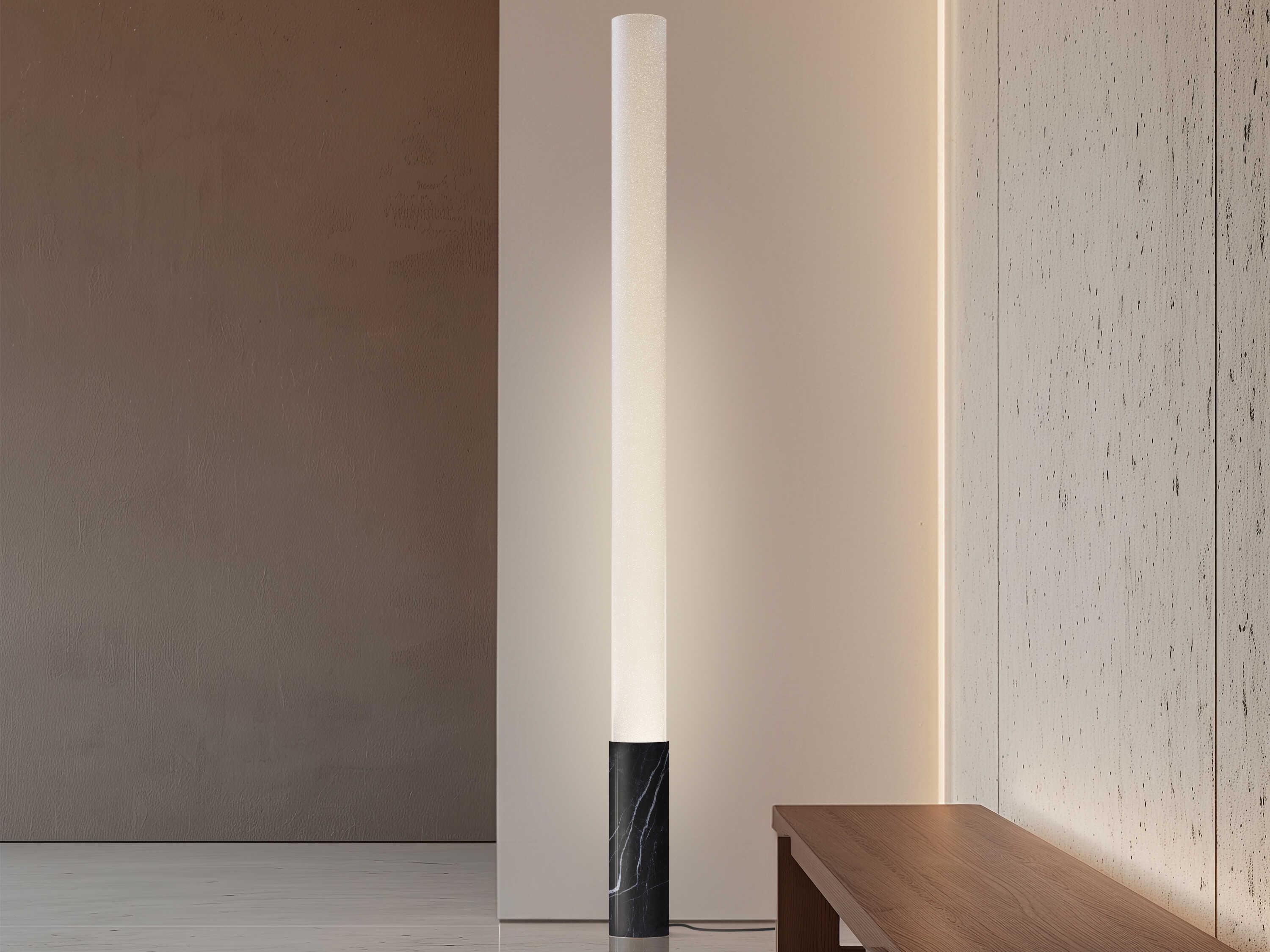 Pablo Elise Black Marble PMMA Diffuser Floor Lamp