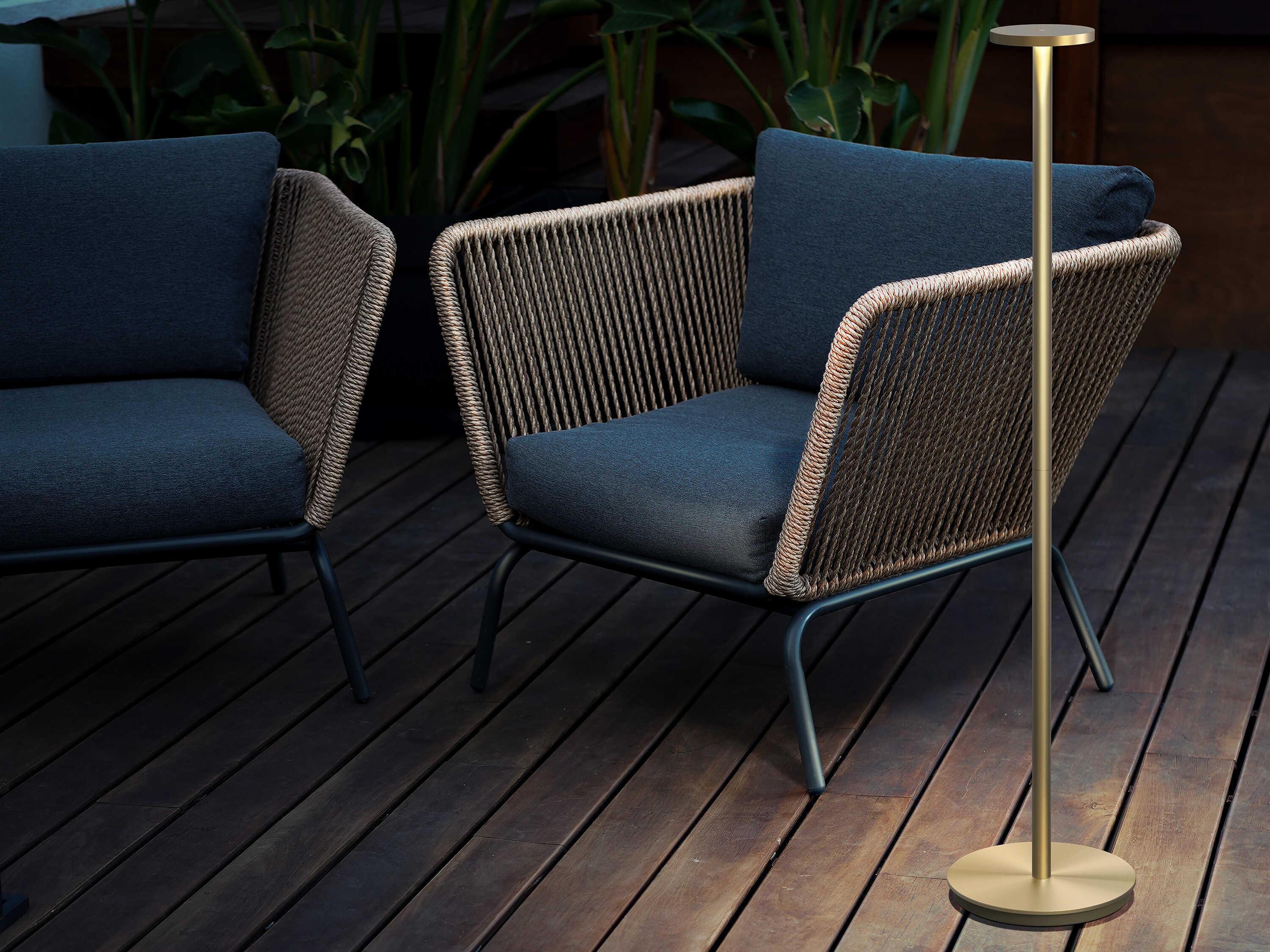 Pablo Luci Brass Floor Lamp