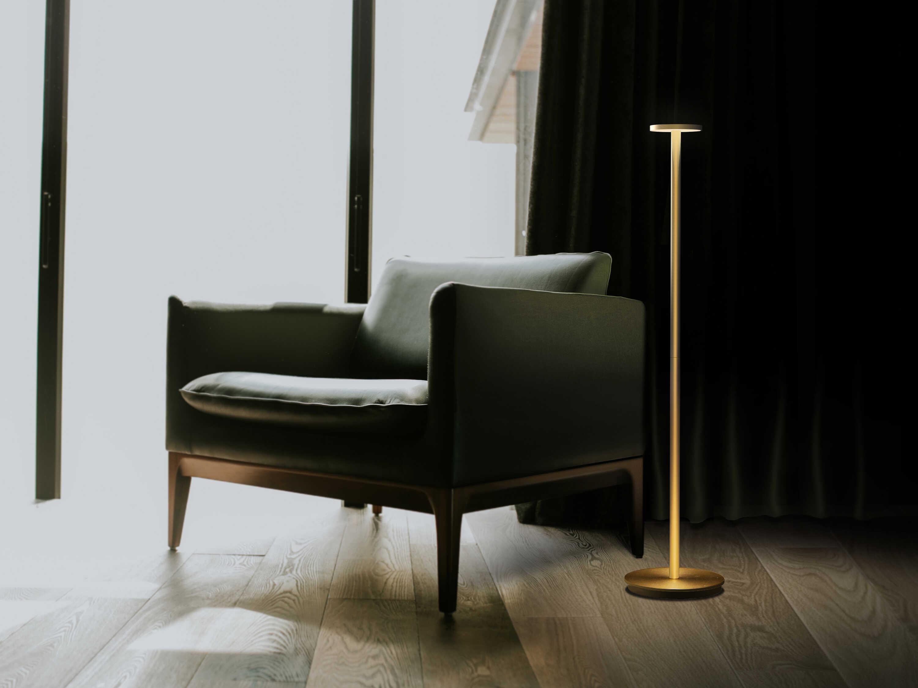 Pablo Luci Brass Floor Lamp
