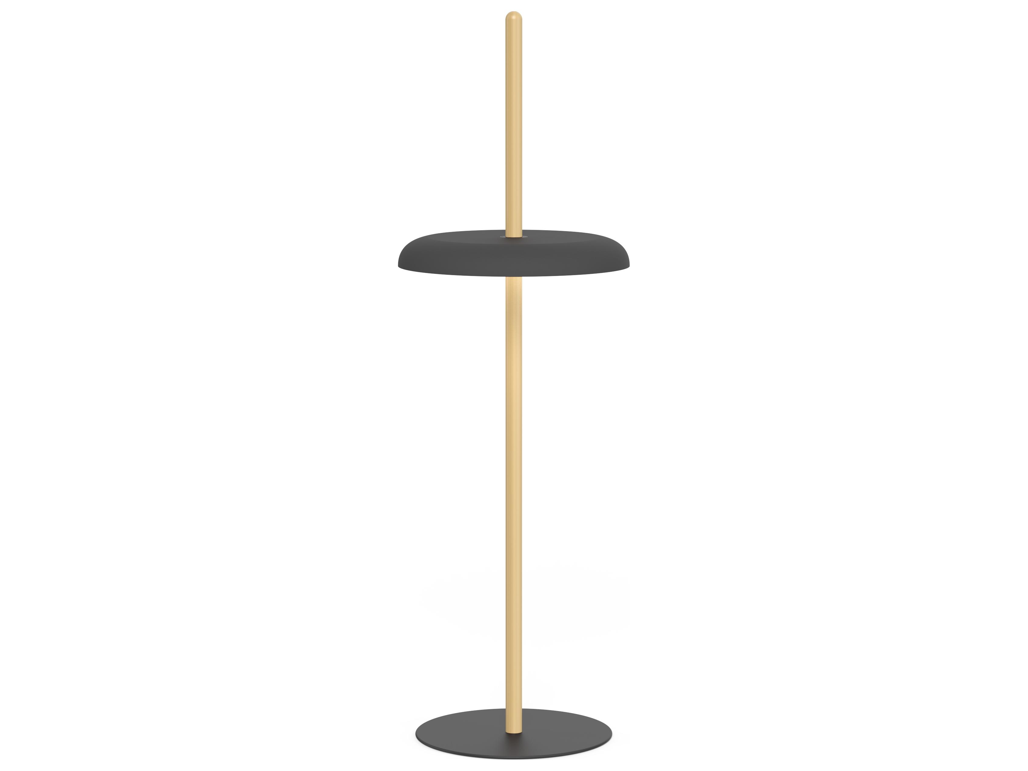 Pablo Nivel White Oak Black Wood Floor Lamp