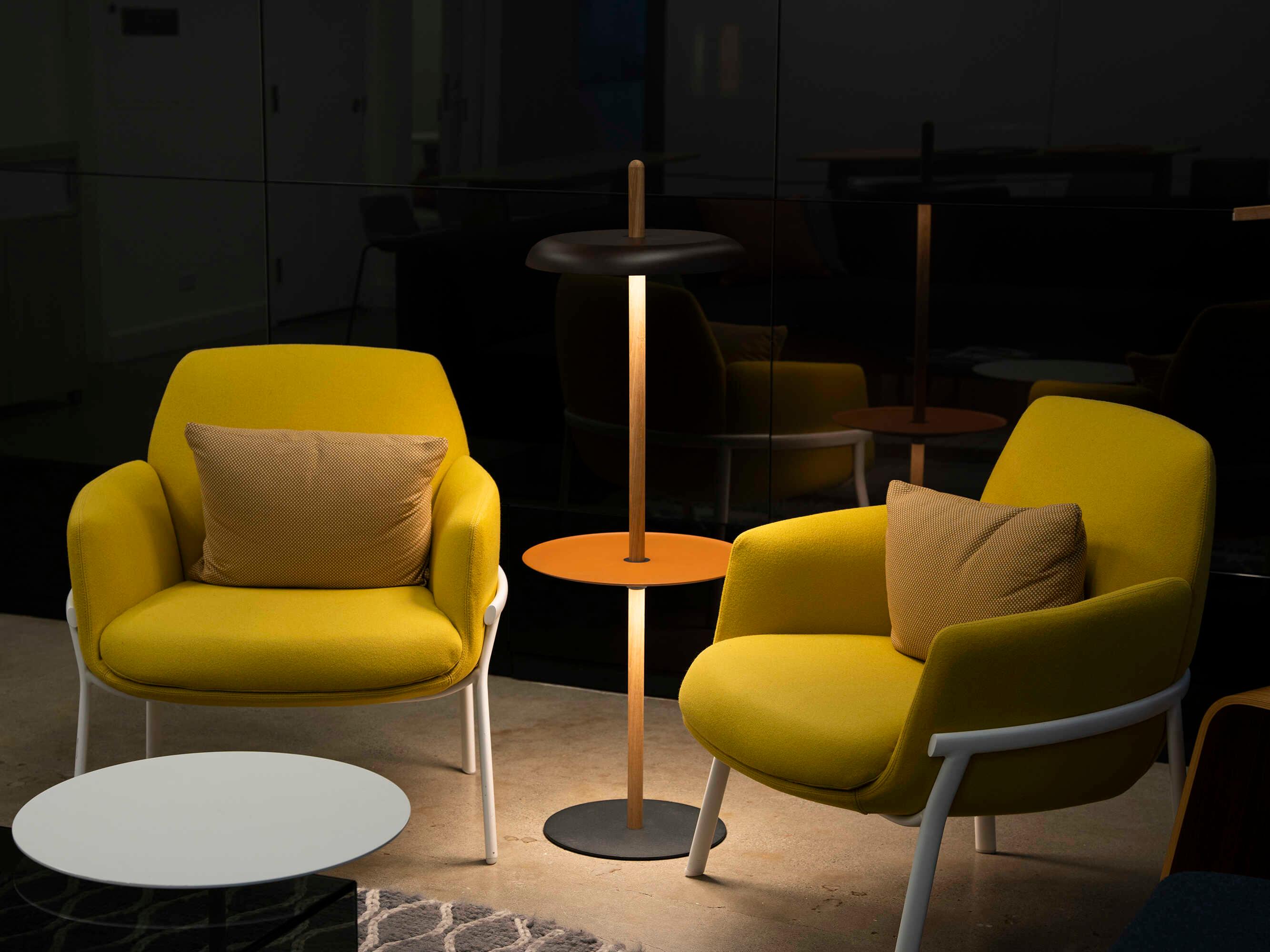 Pablo Nivel Walnut Black Brown Floor Lamp