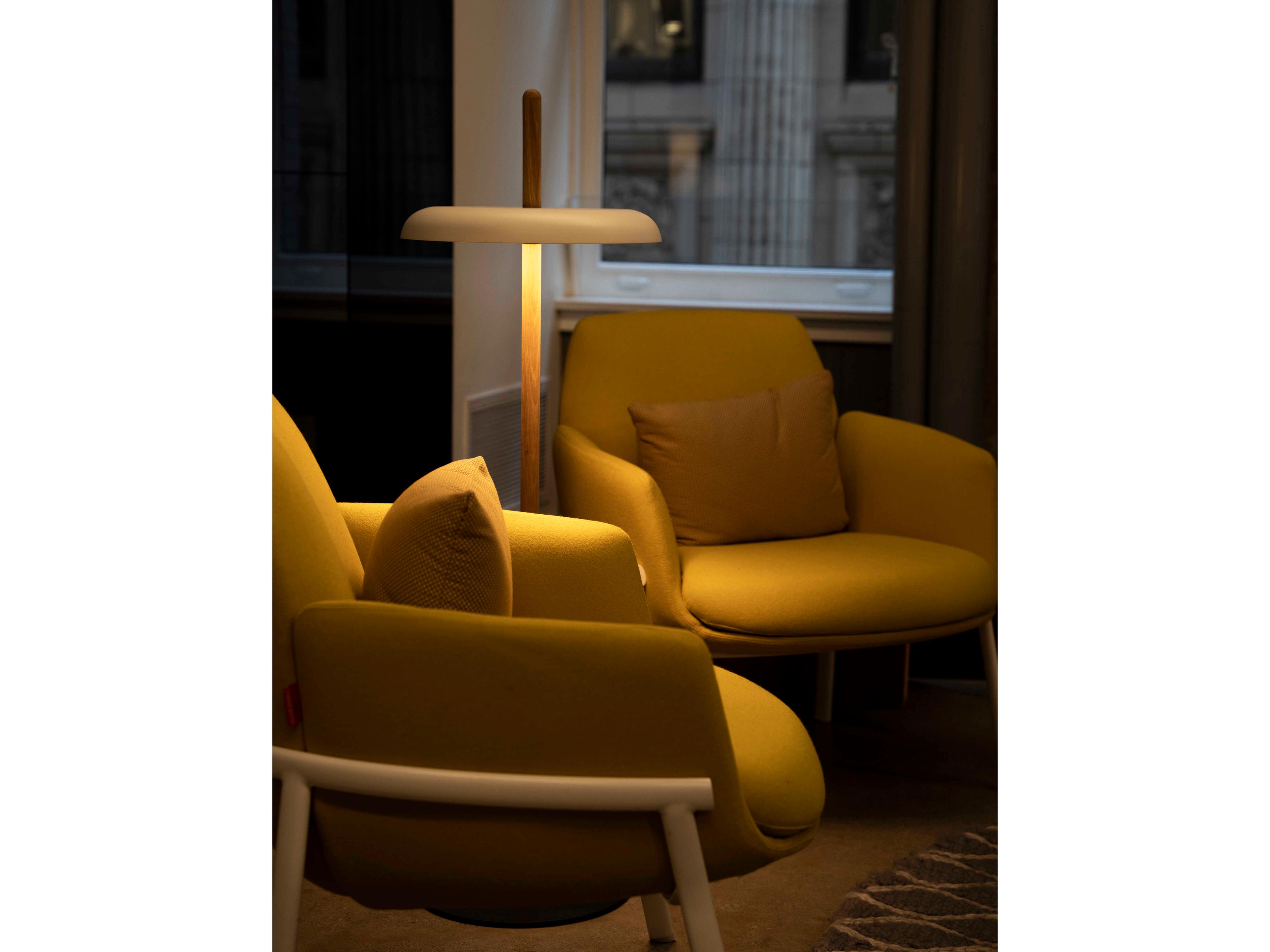 Pablo Nivel Walnut White Brown Floor Lamp