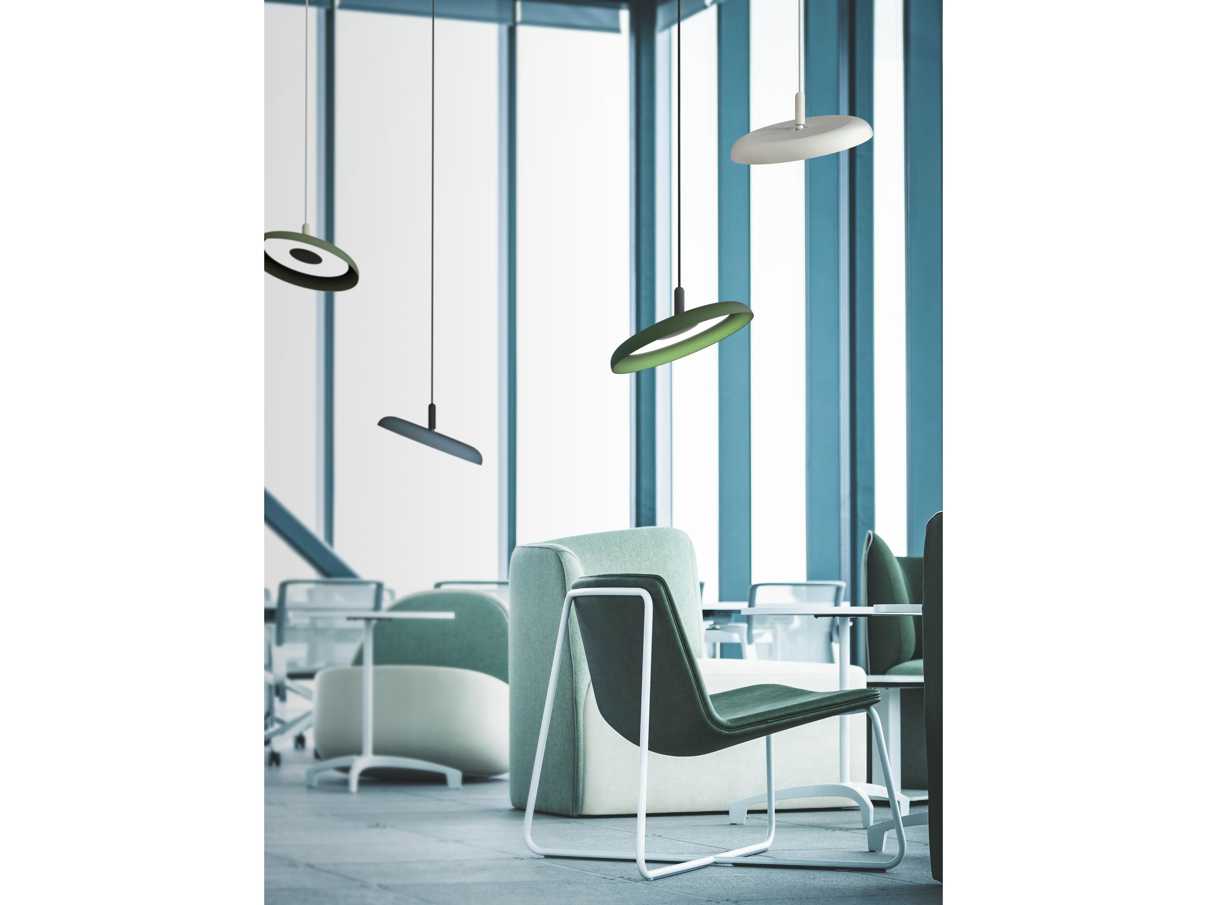 Pablo Nivel 1-Light White Round Pendant