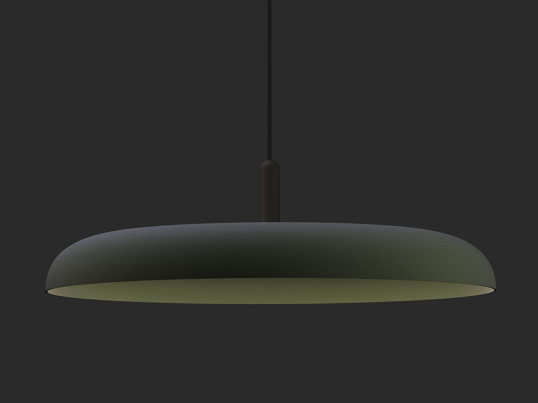 Pablo Nivel 1-Light Forest Green Round Pendant