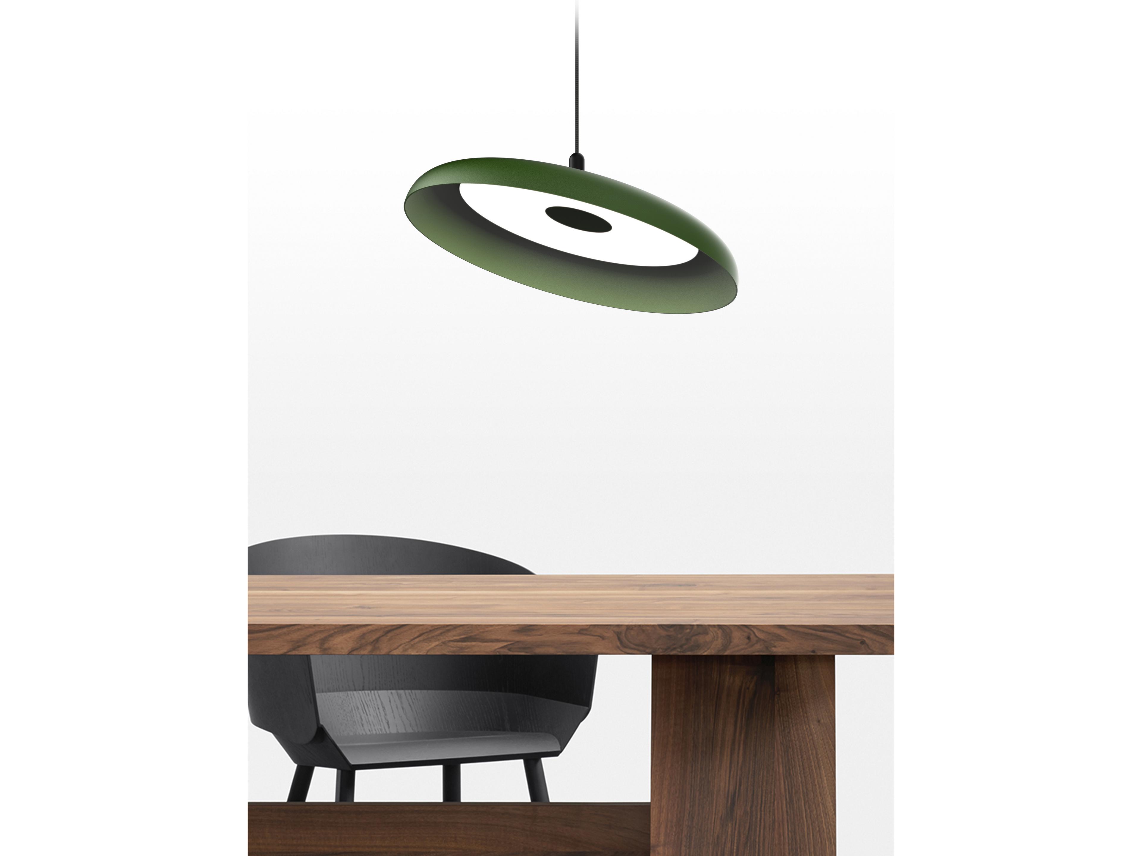 Pablo Nivel 1-Light Forest Green Round Pendant