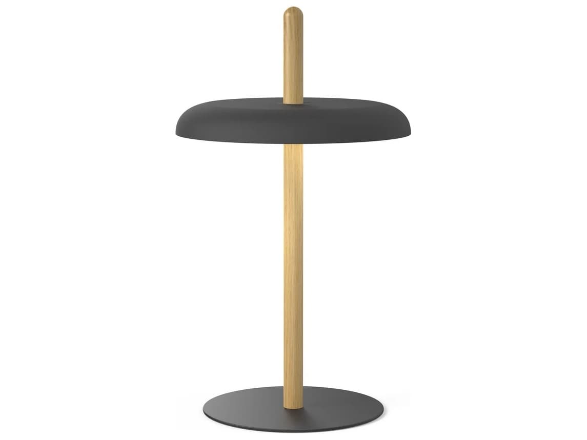 Pablo Nivel White Oak Black Wood Table Lamp