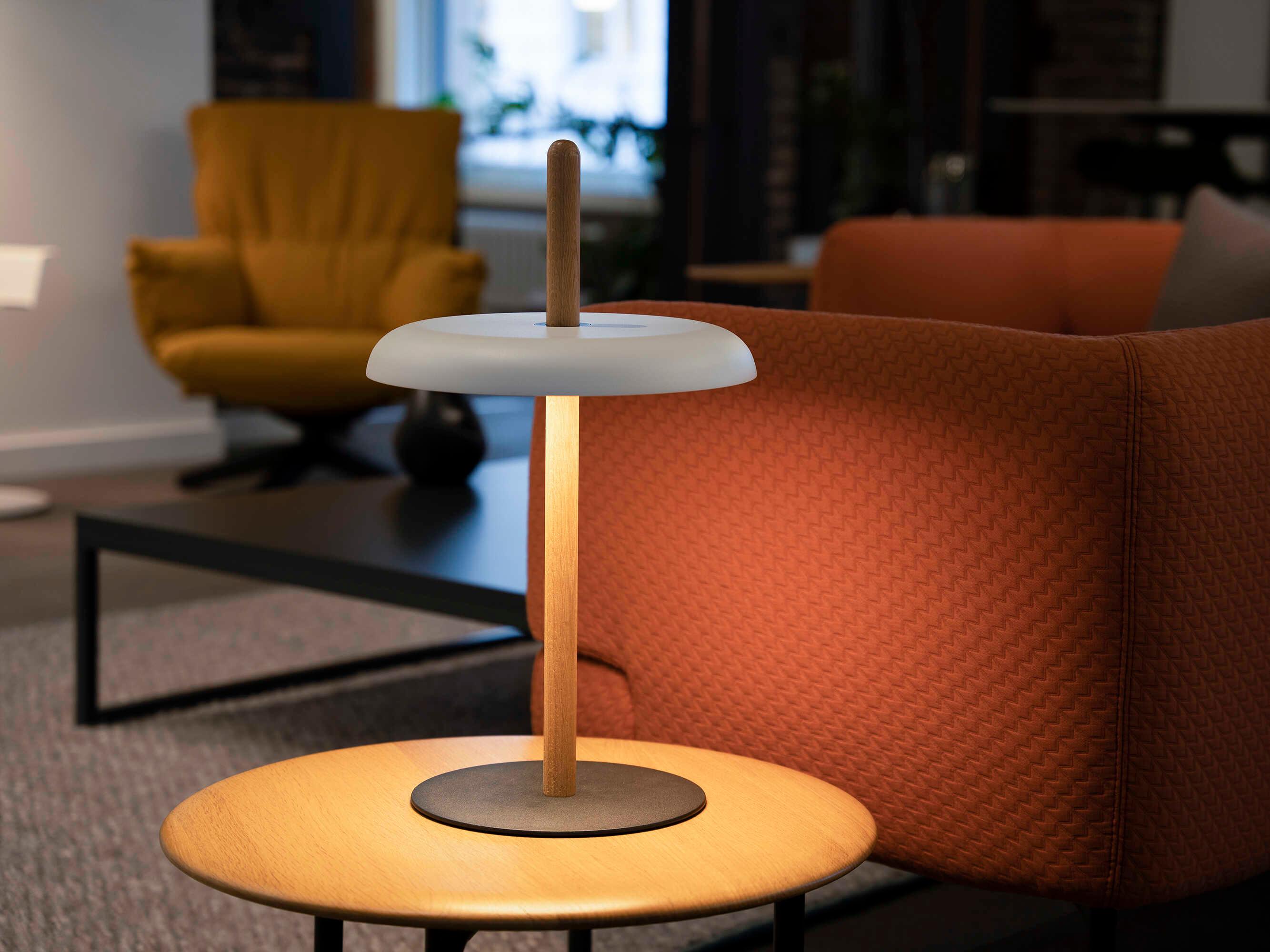 Pablo Nivel Walnut Blue Brown Table Lamp