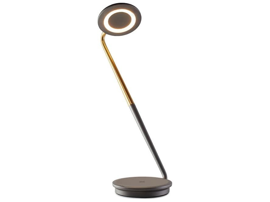 Pablo Pixo Plus Graphite Brass Gray Table Lamp