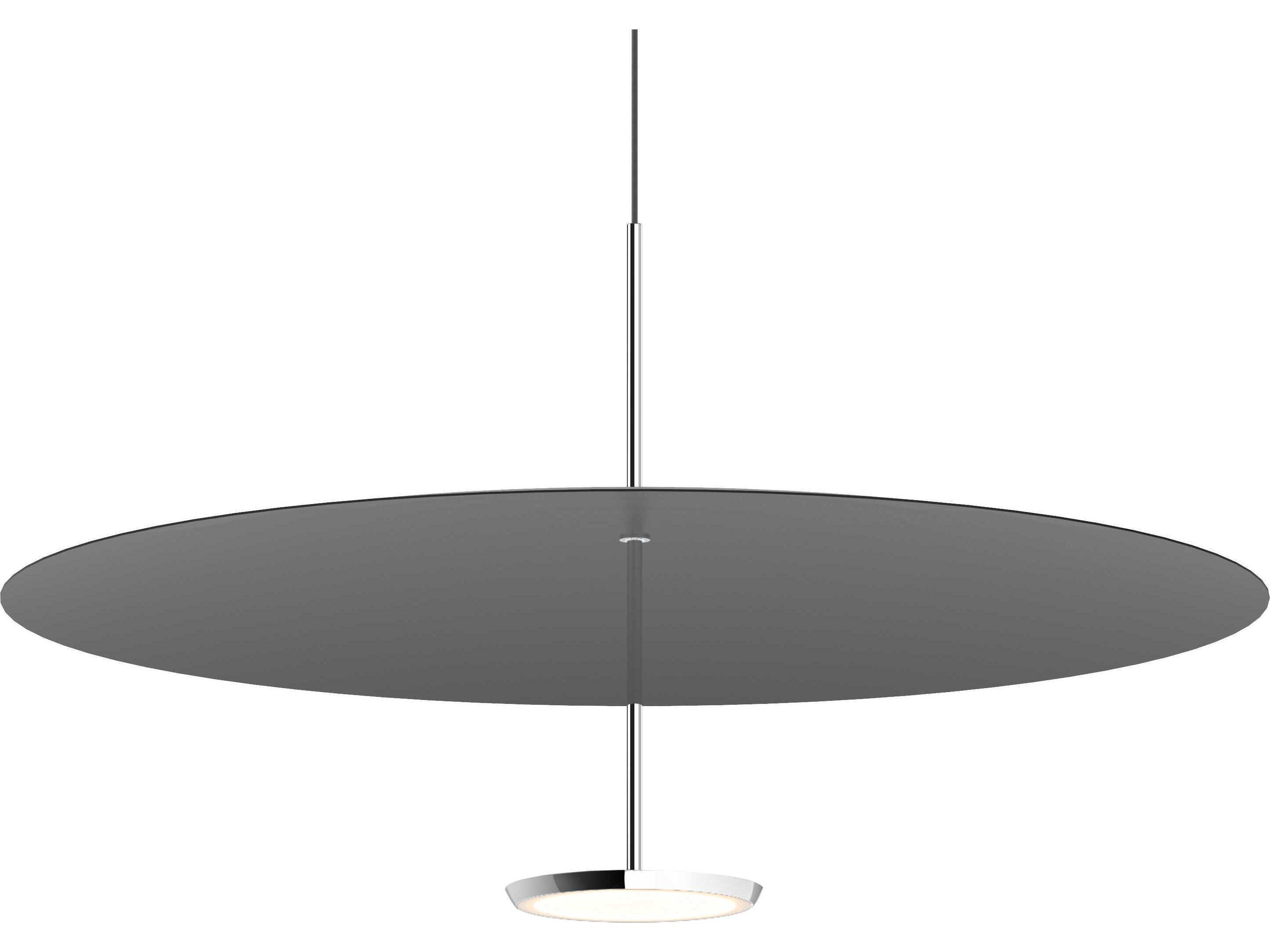 Pablo Sky 1-Light Black Chrome Round Pendant