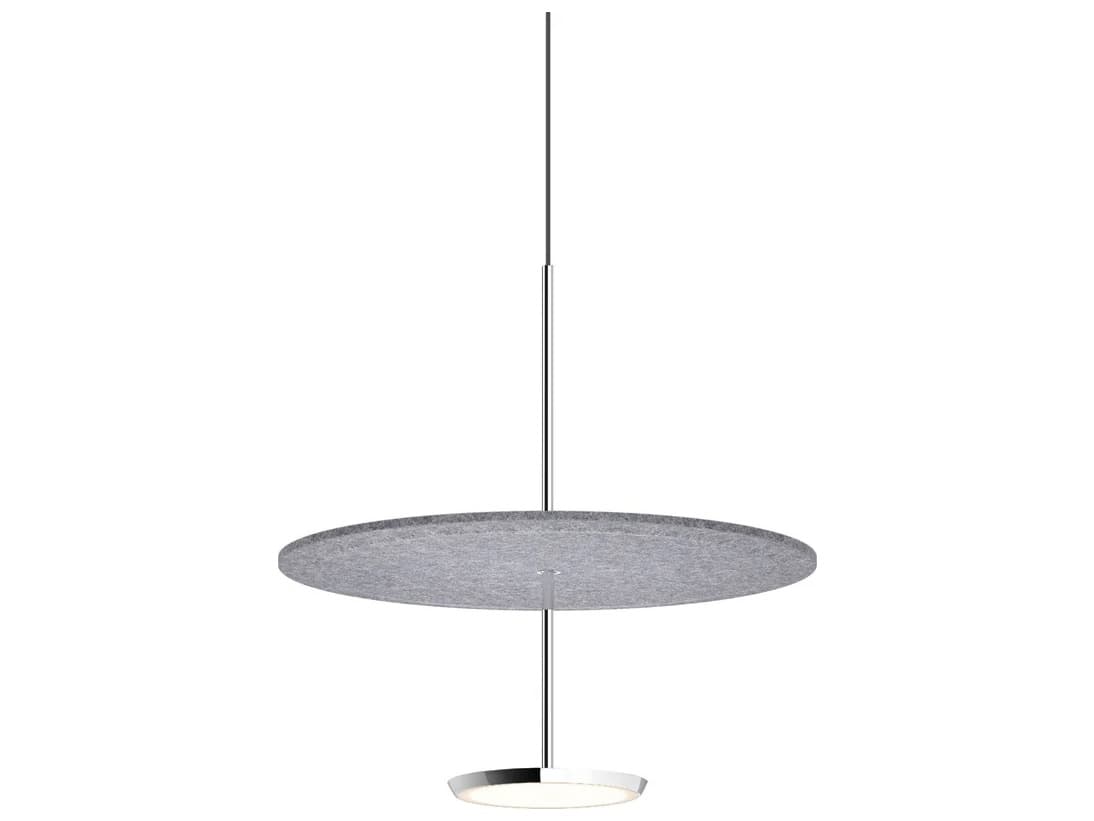 Pablo Sky 1-Light Grey Chrome Round Pendant