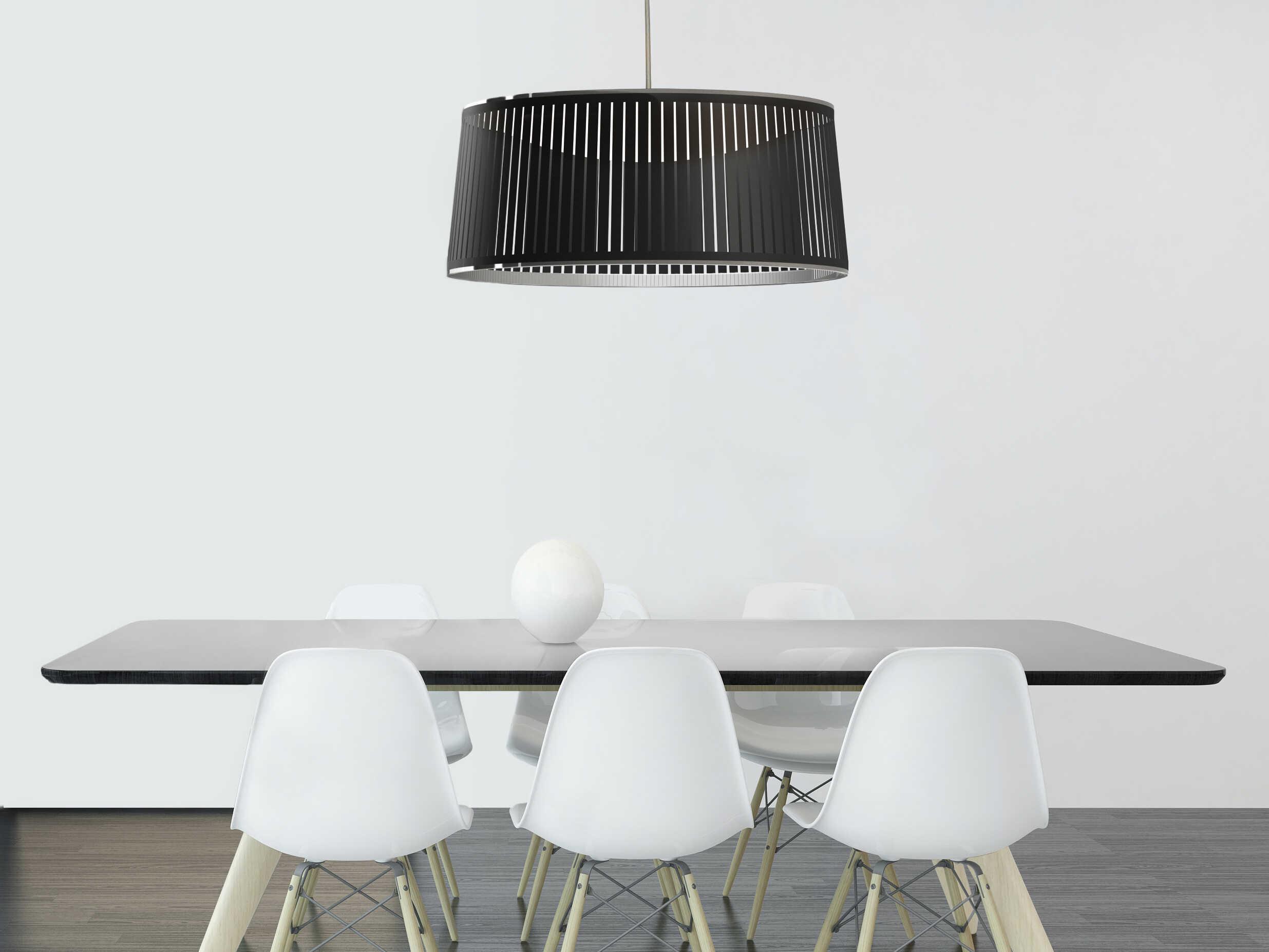 Pablo Solis 1-Light Black Drum Pendant