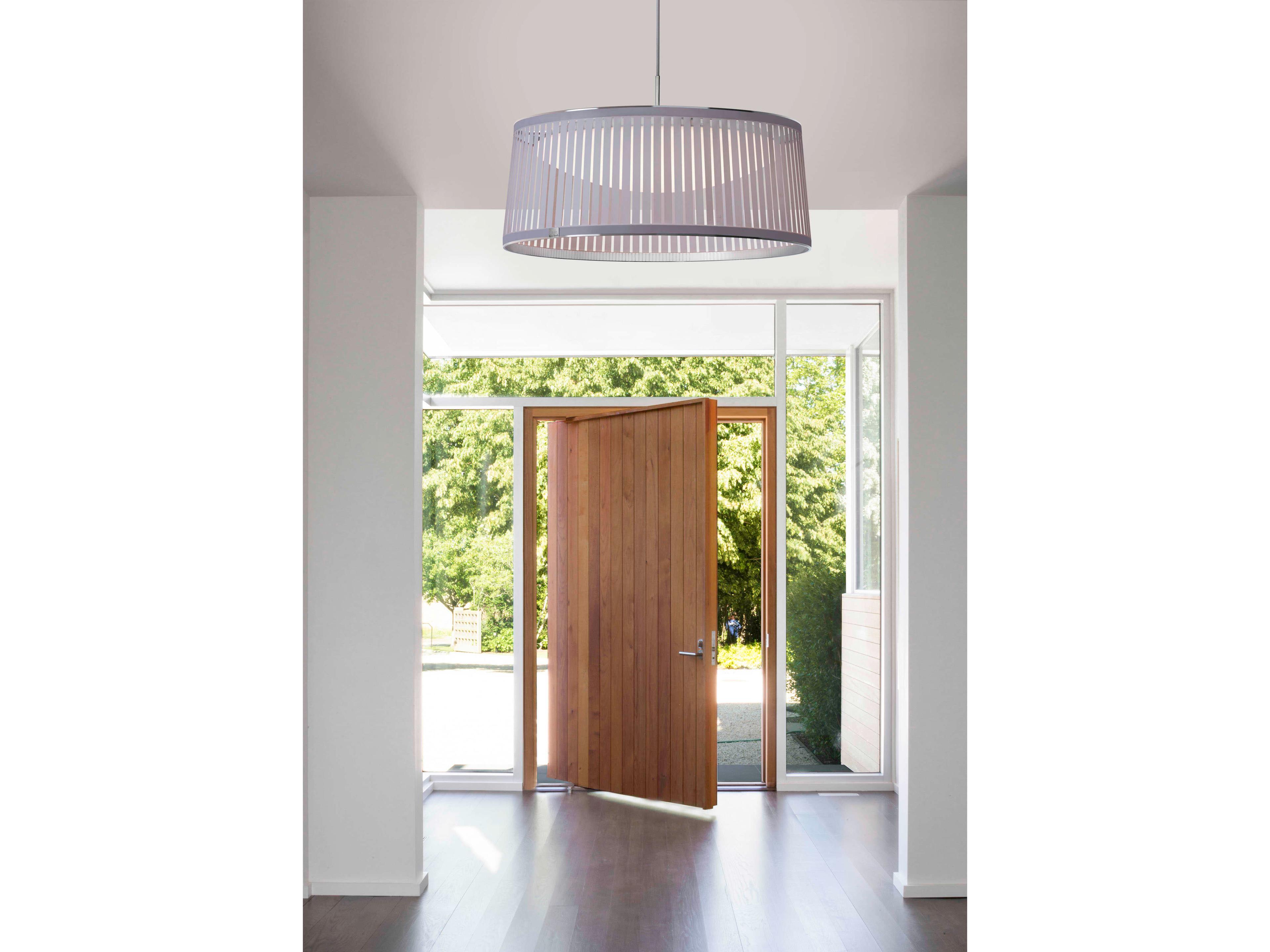 Pablo Solis 1-Light White Drum Pendant