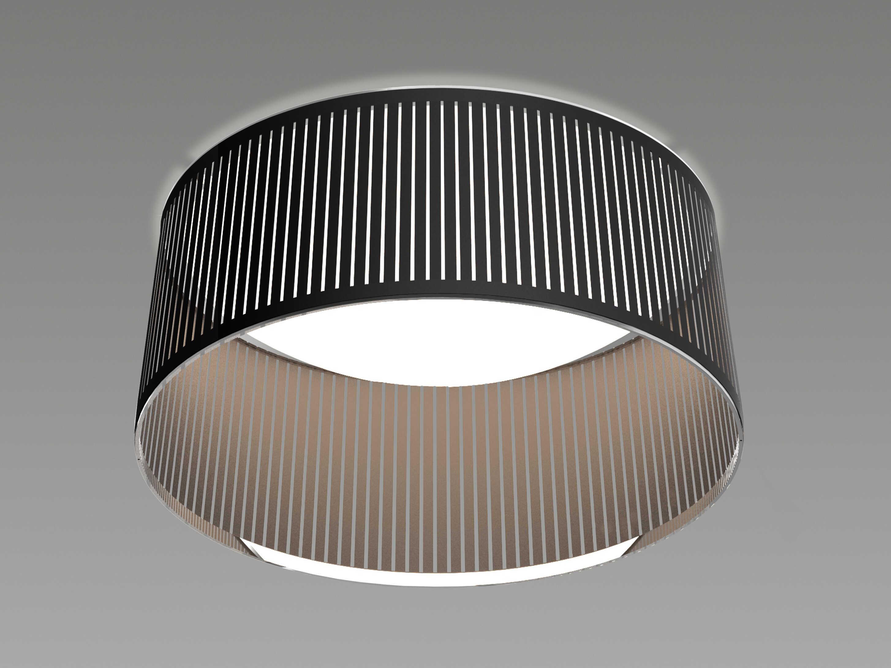 Pablo Solis 1-Light Black Drum Flush Mount