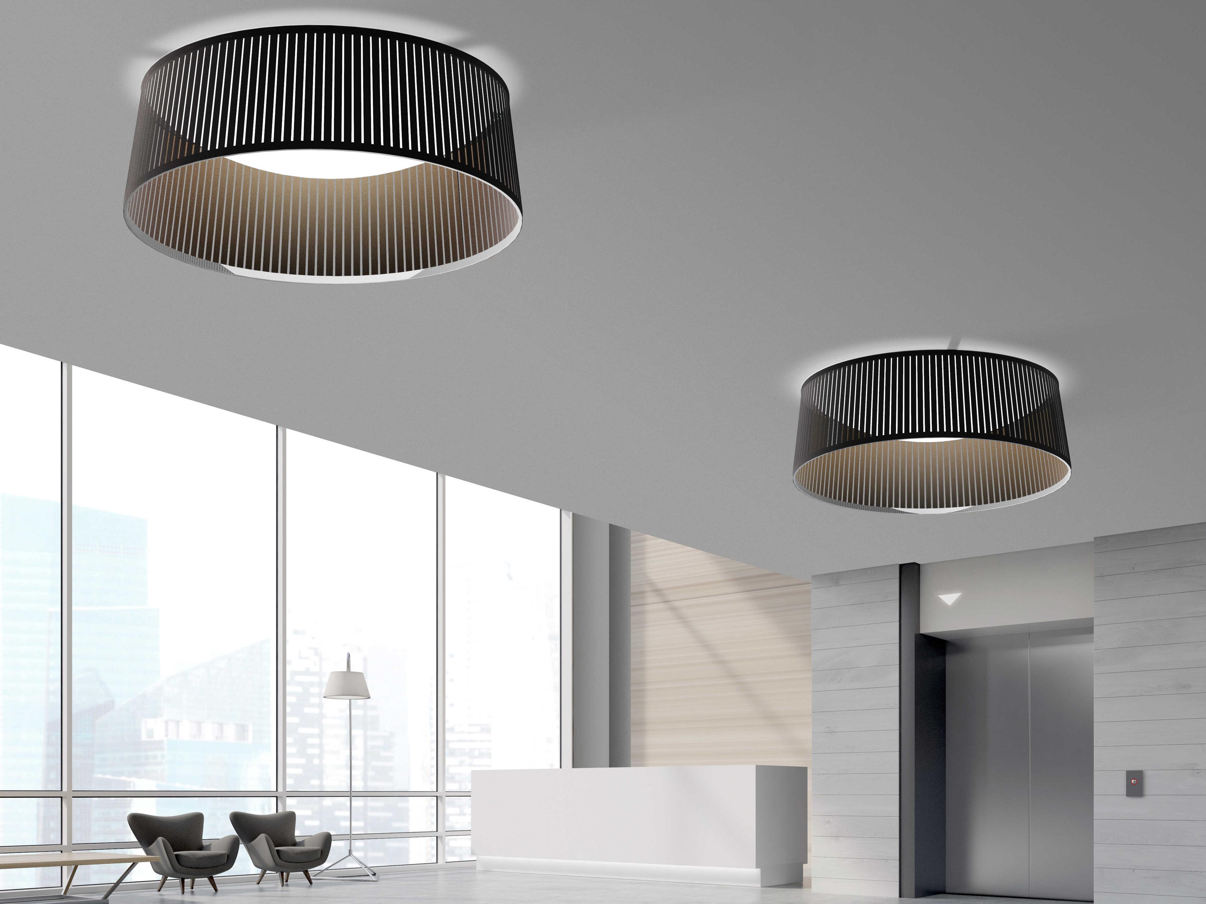 Pablo Solis 1-Light Black Drum Flush Mount