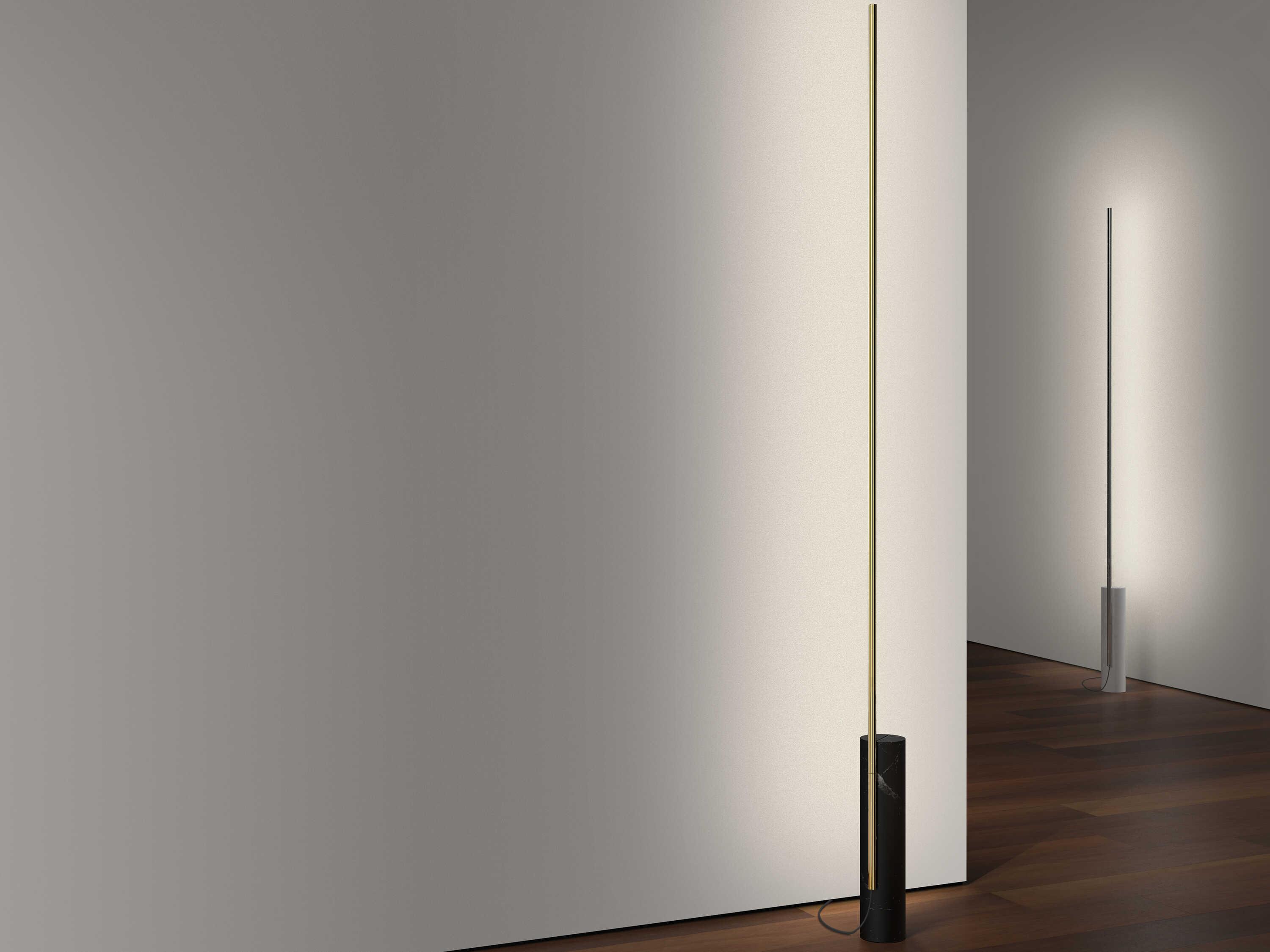 Pablo T.O Black Marble Brass Floor Lamp