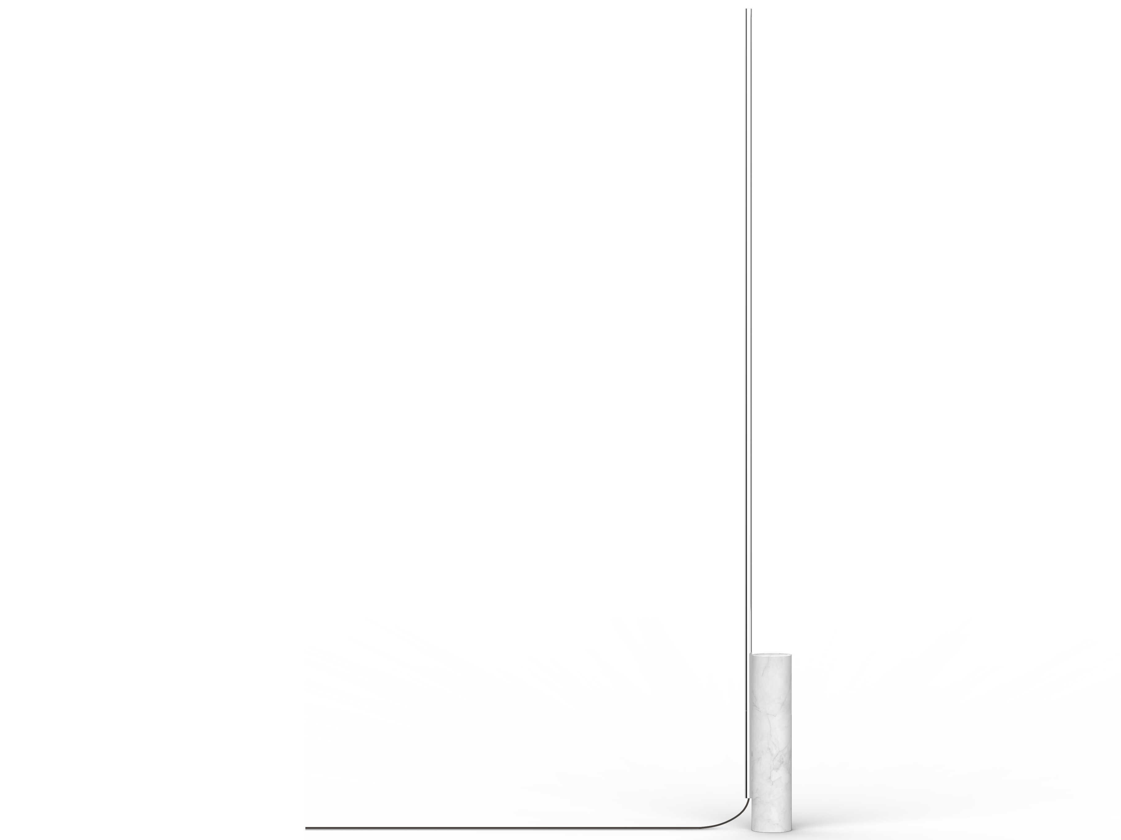 Pablo T.O White Marble Chrome Floor Lamp