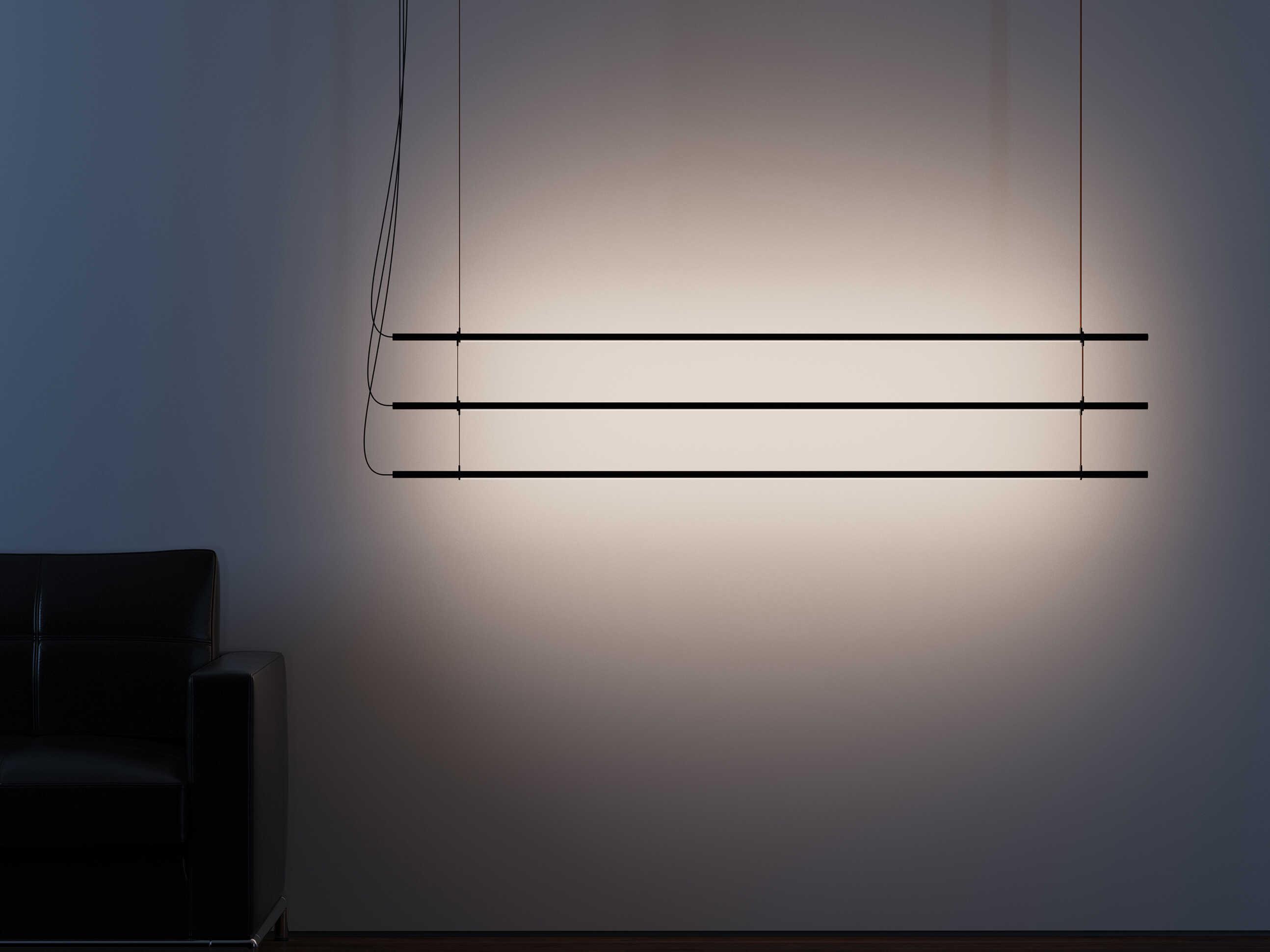 Pablo T.O 3-Light Black Linear Island Pendant