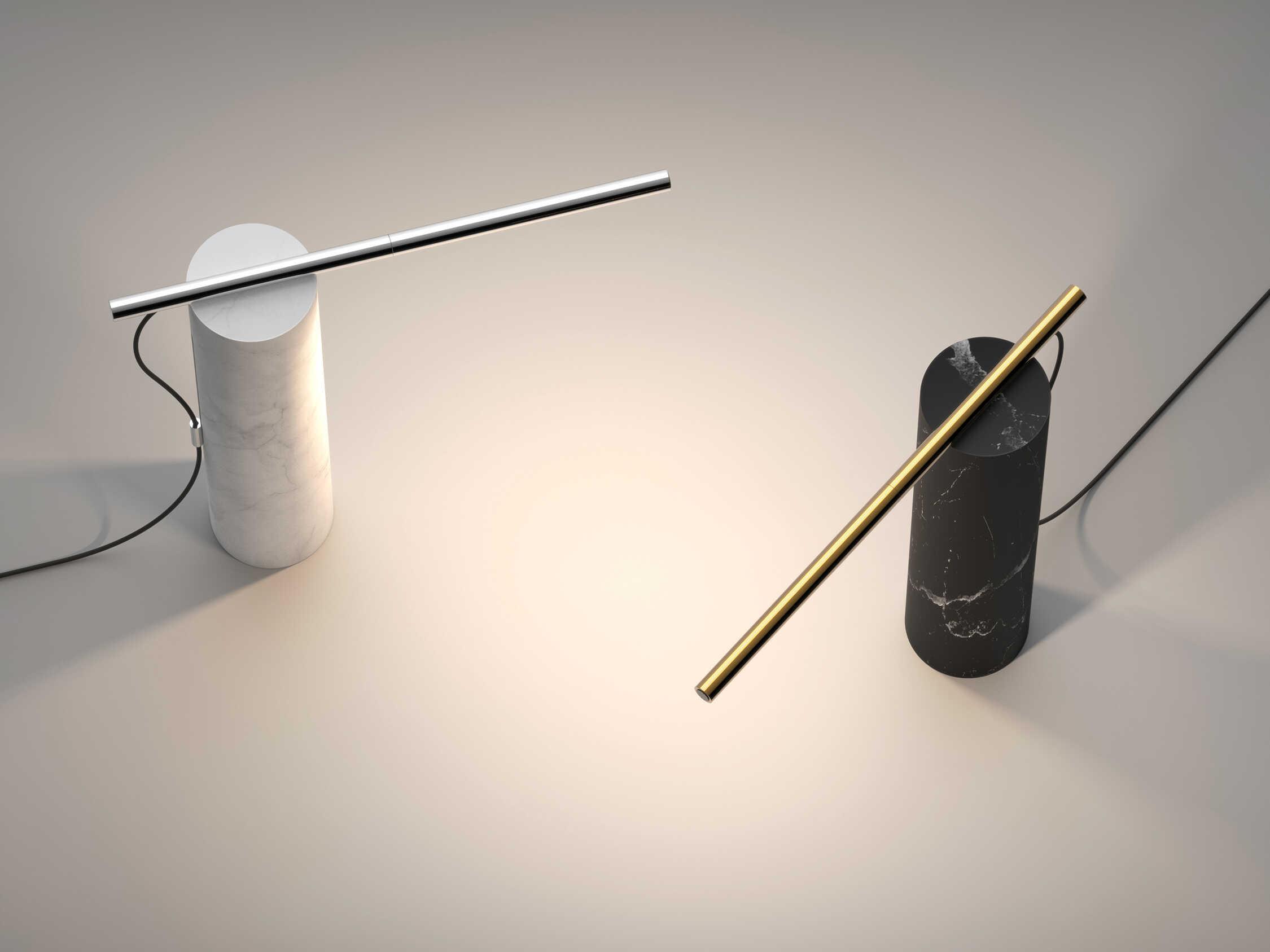 Pablo T.O Black Marble Brass Table Lamp