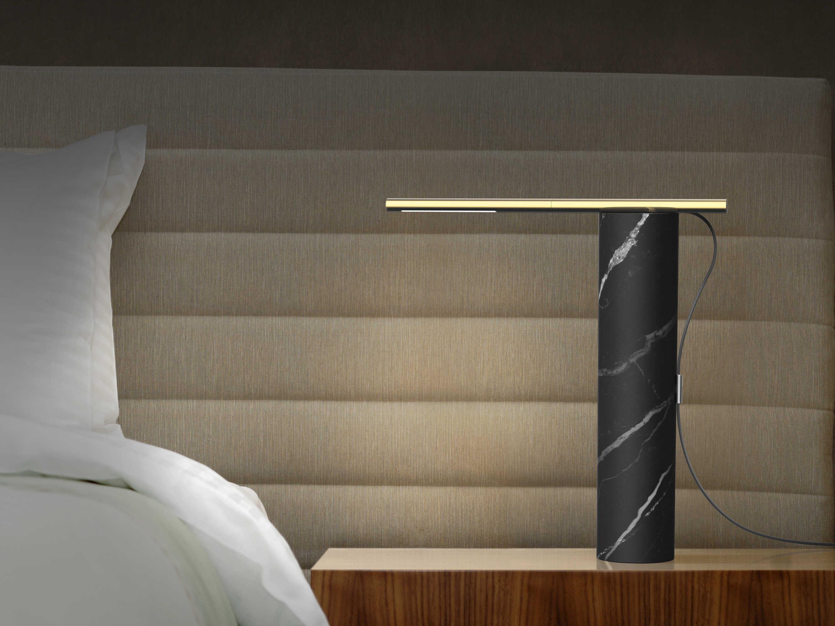 Pablo T.O Black Marble Brass Table Lamp