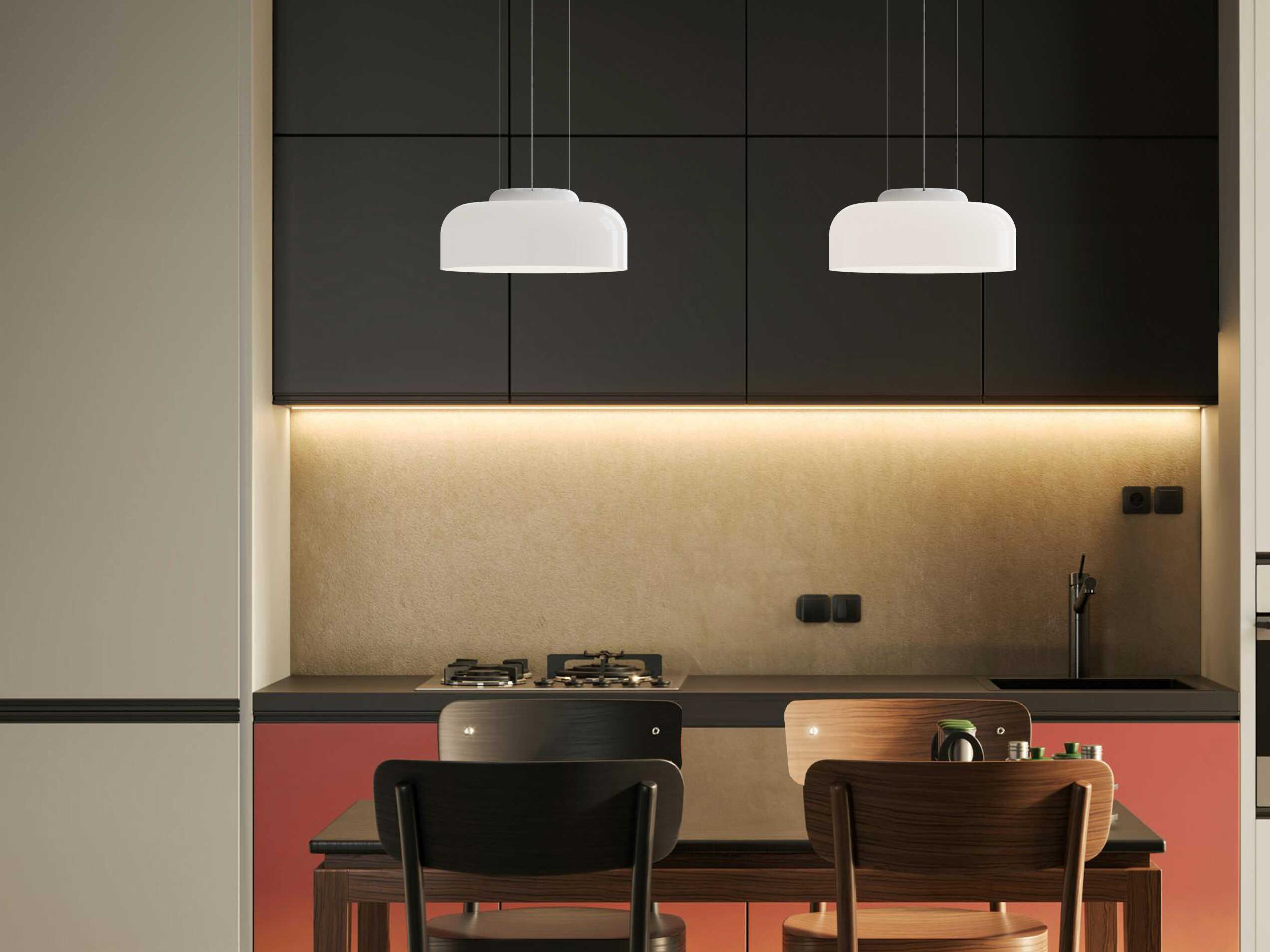 Pablo Totem 1-Light Opal White Dome Mini Pendant