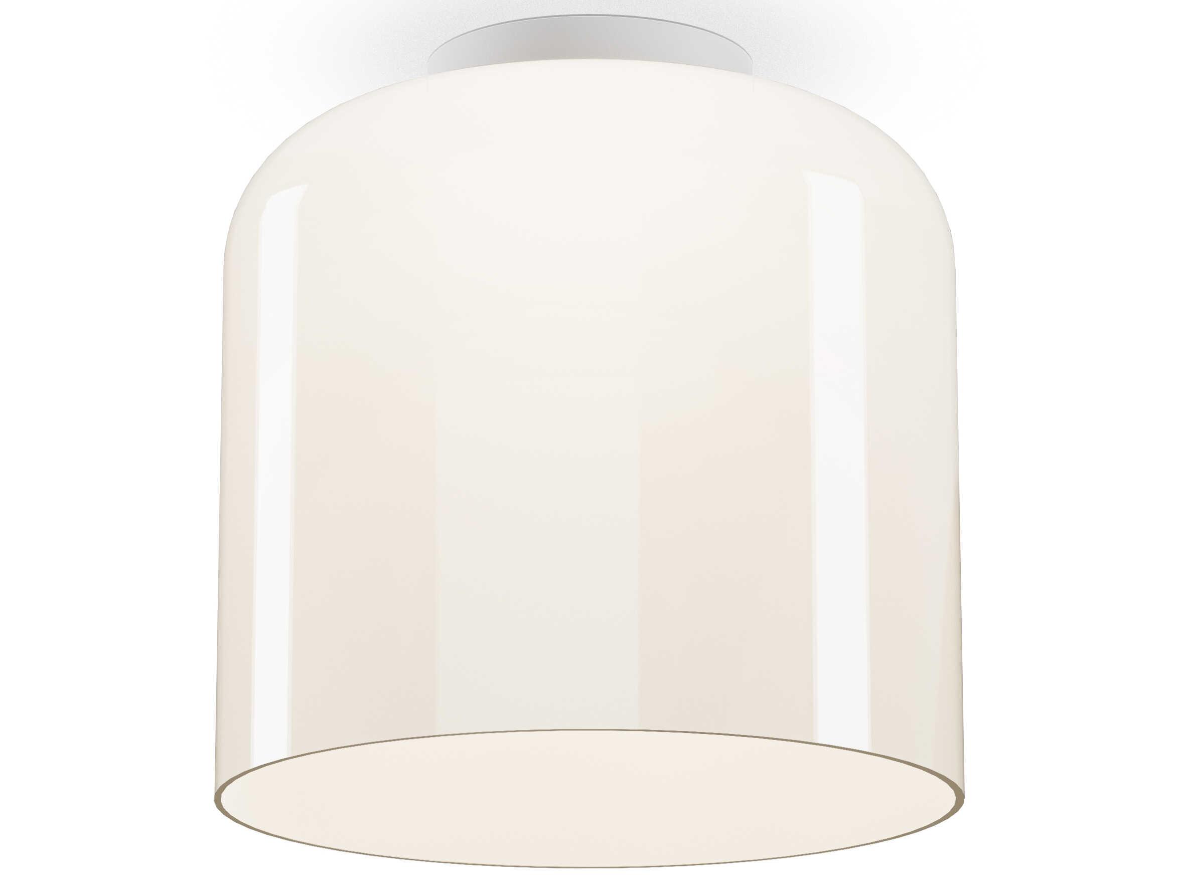 Pablo Totem 1-Light Opal White Dome Flush Mount