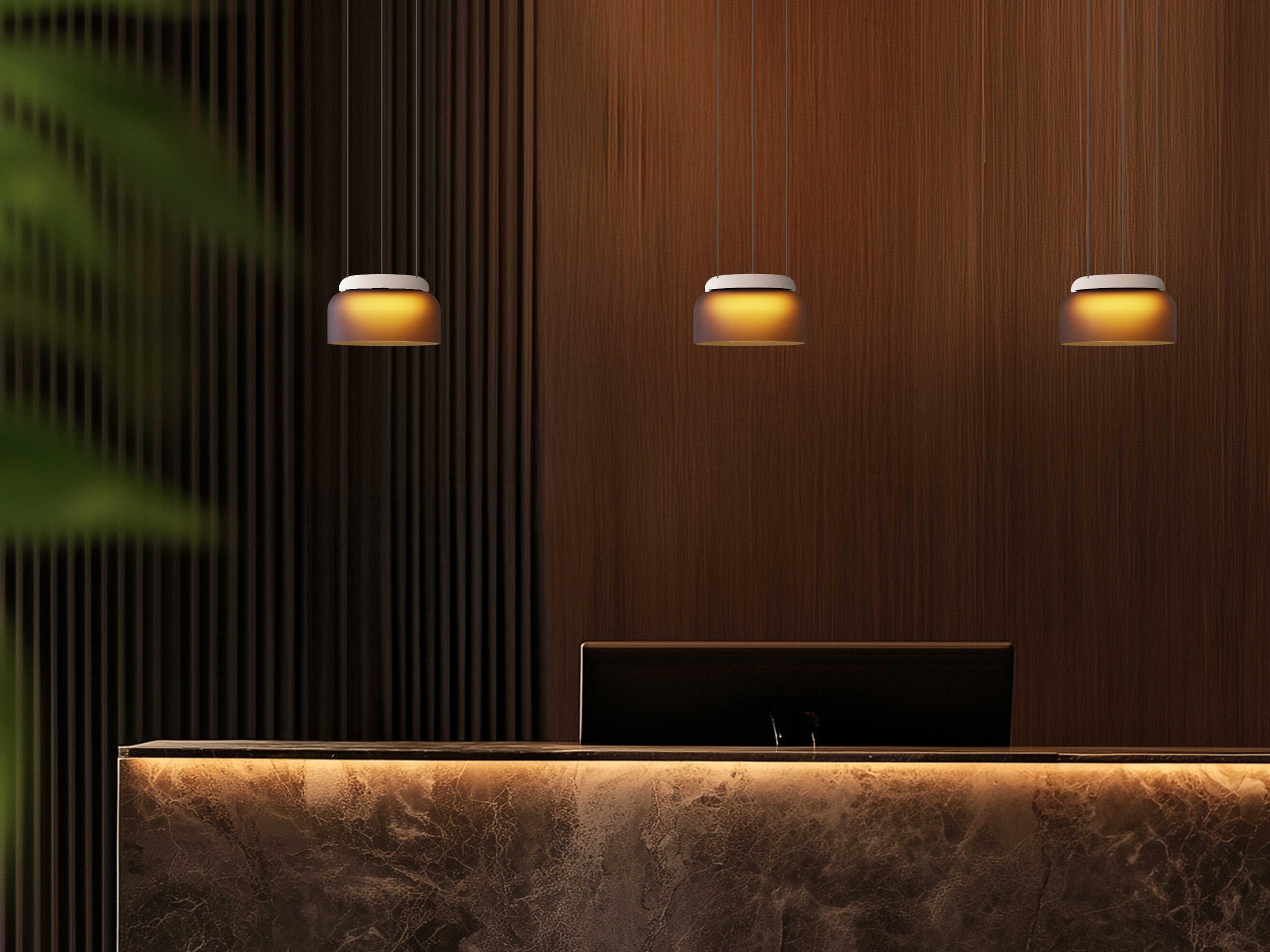 Pablo Totem Mini 1-Light Amber Bronze Dome Pendant