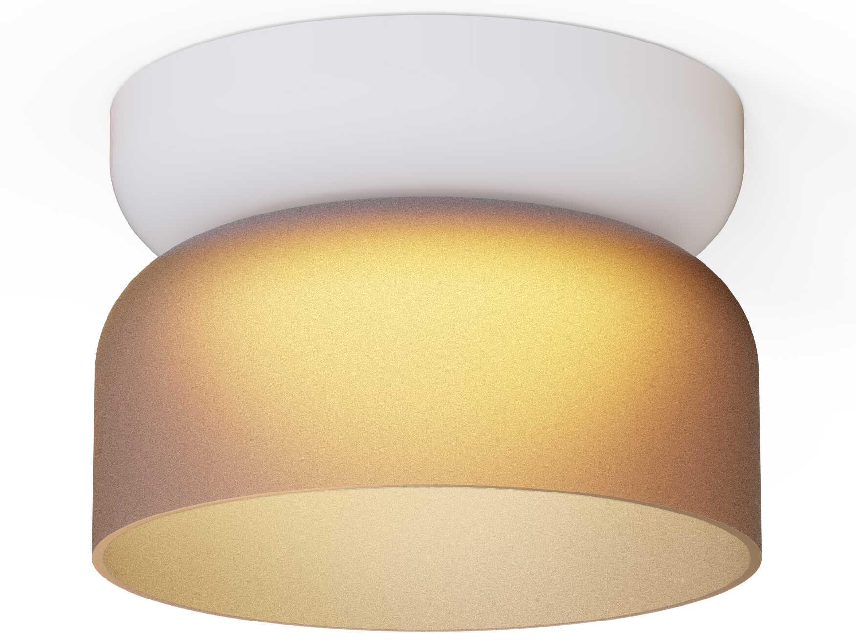 Pablo Totem Mini 1-Light Amber Gold Dome Flush Mount