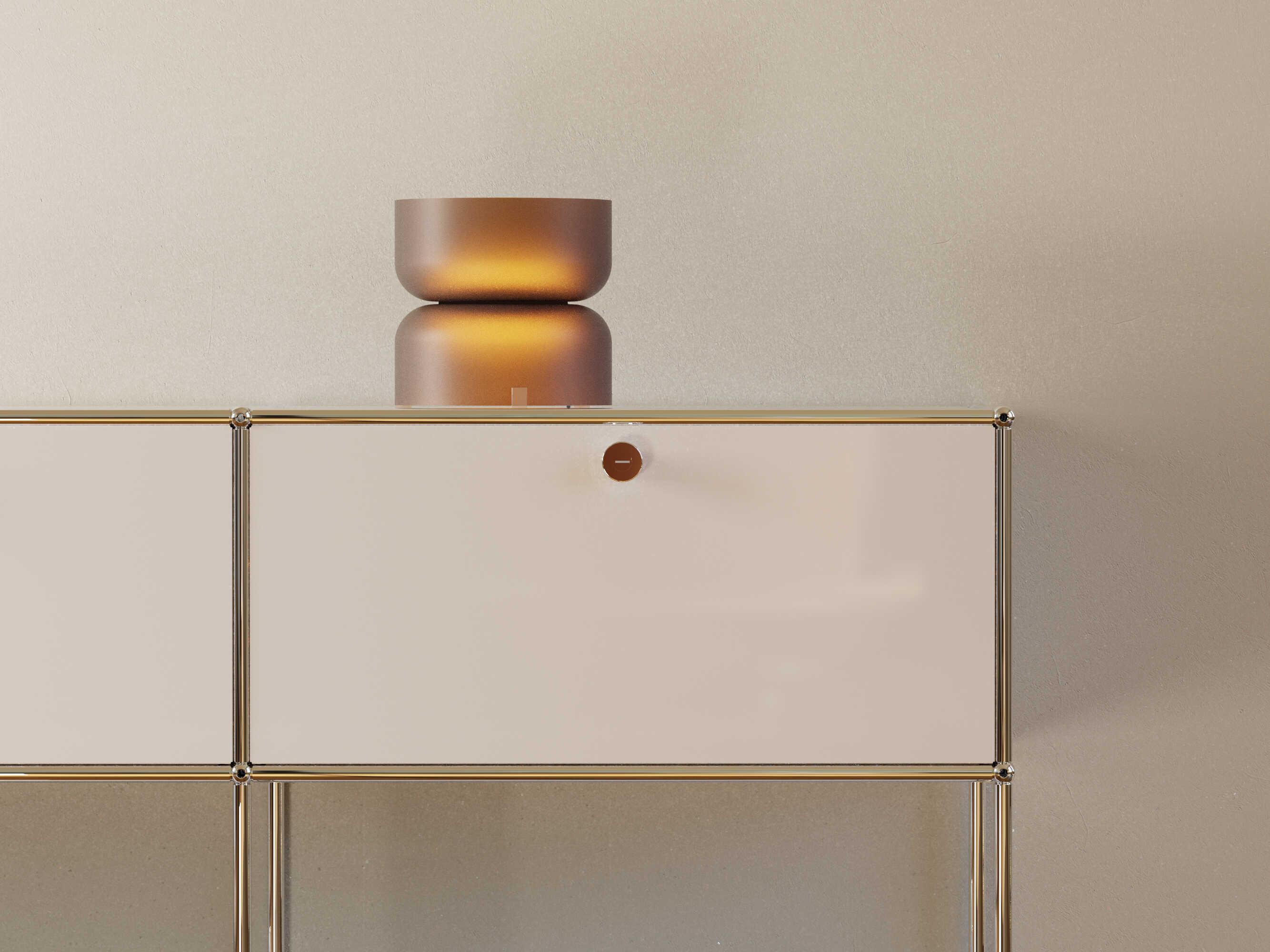 Pablo Totem Mini Amber Orange Table Lamp