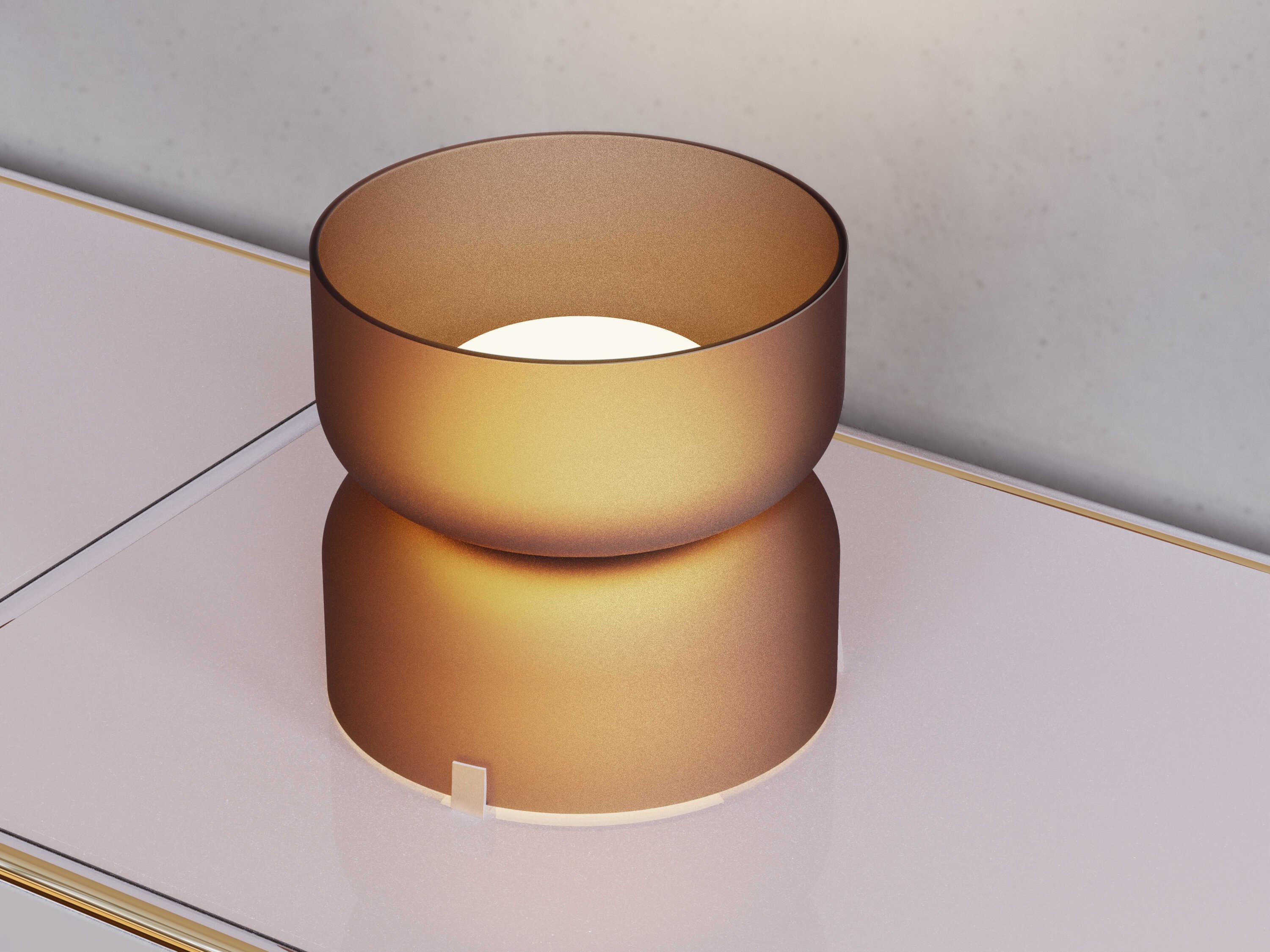 Pablo Totem Mini Amber Orange Table Lamp