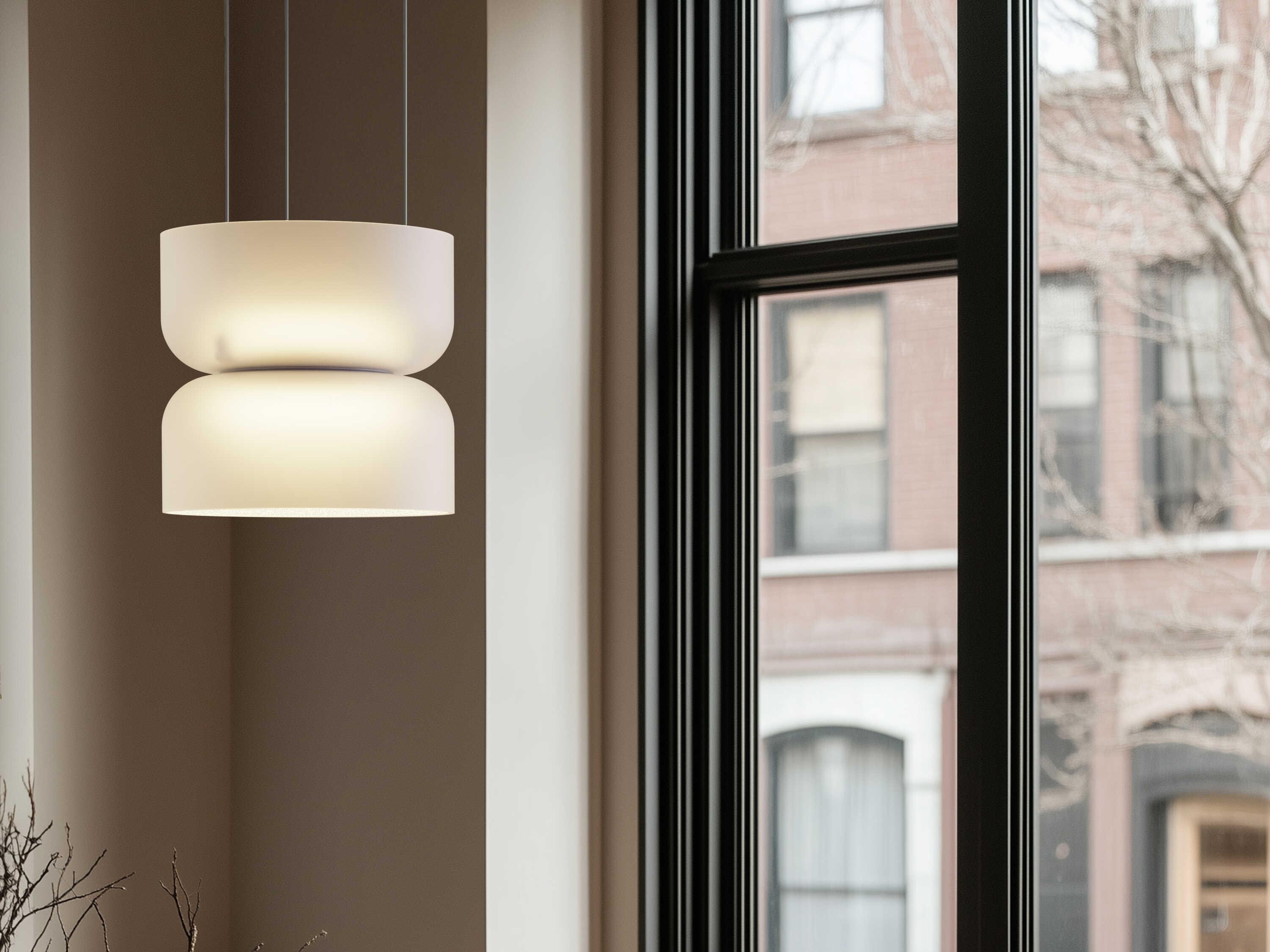 Pablo Totem Mini 2-Light White Geometric Pendant