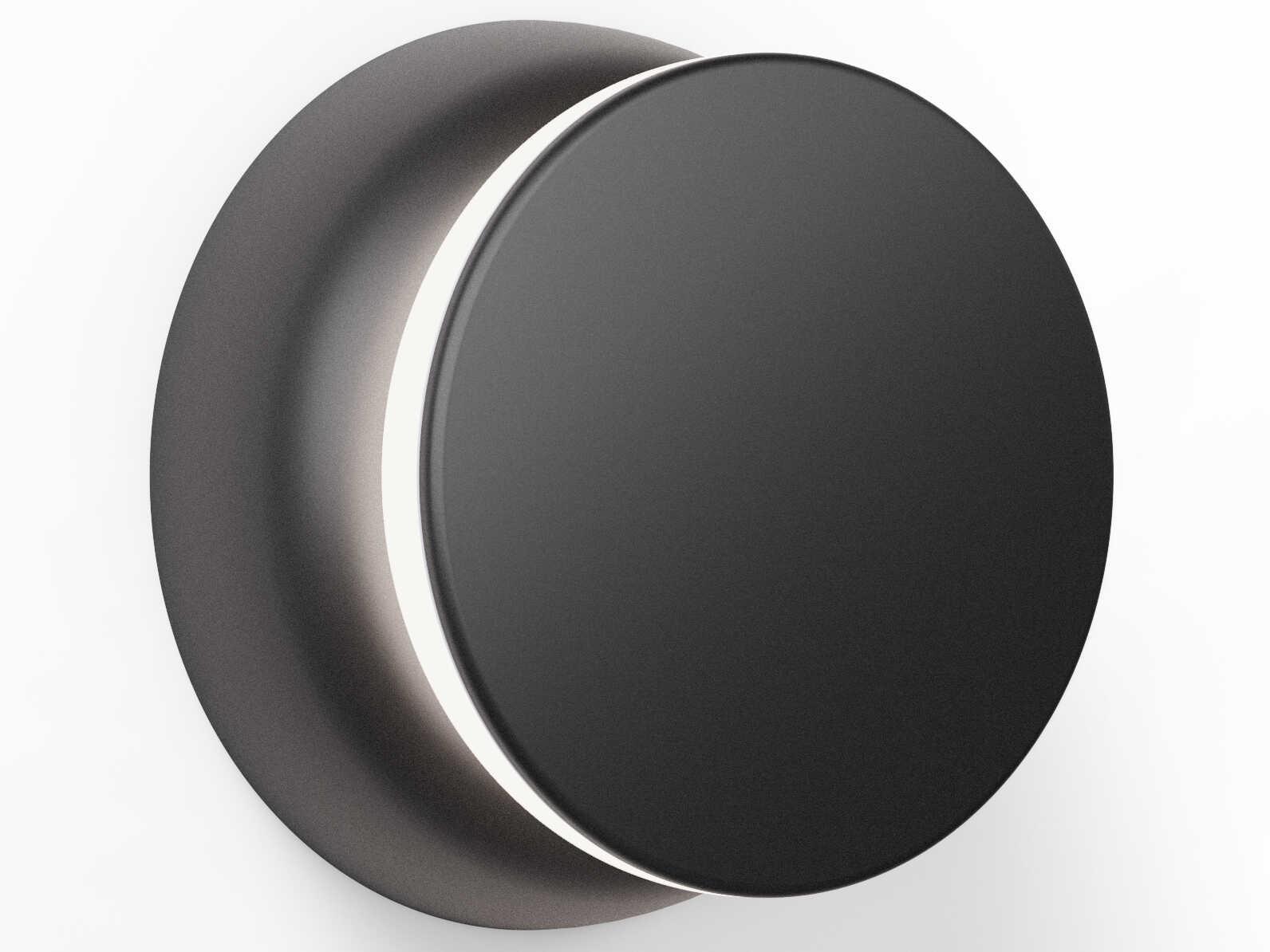 Pablo Totem Puck 1-Light Black Wall Sconce