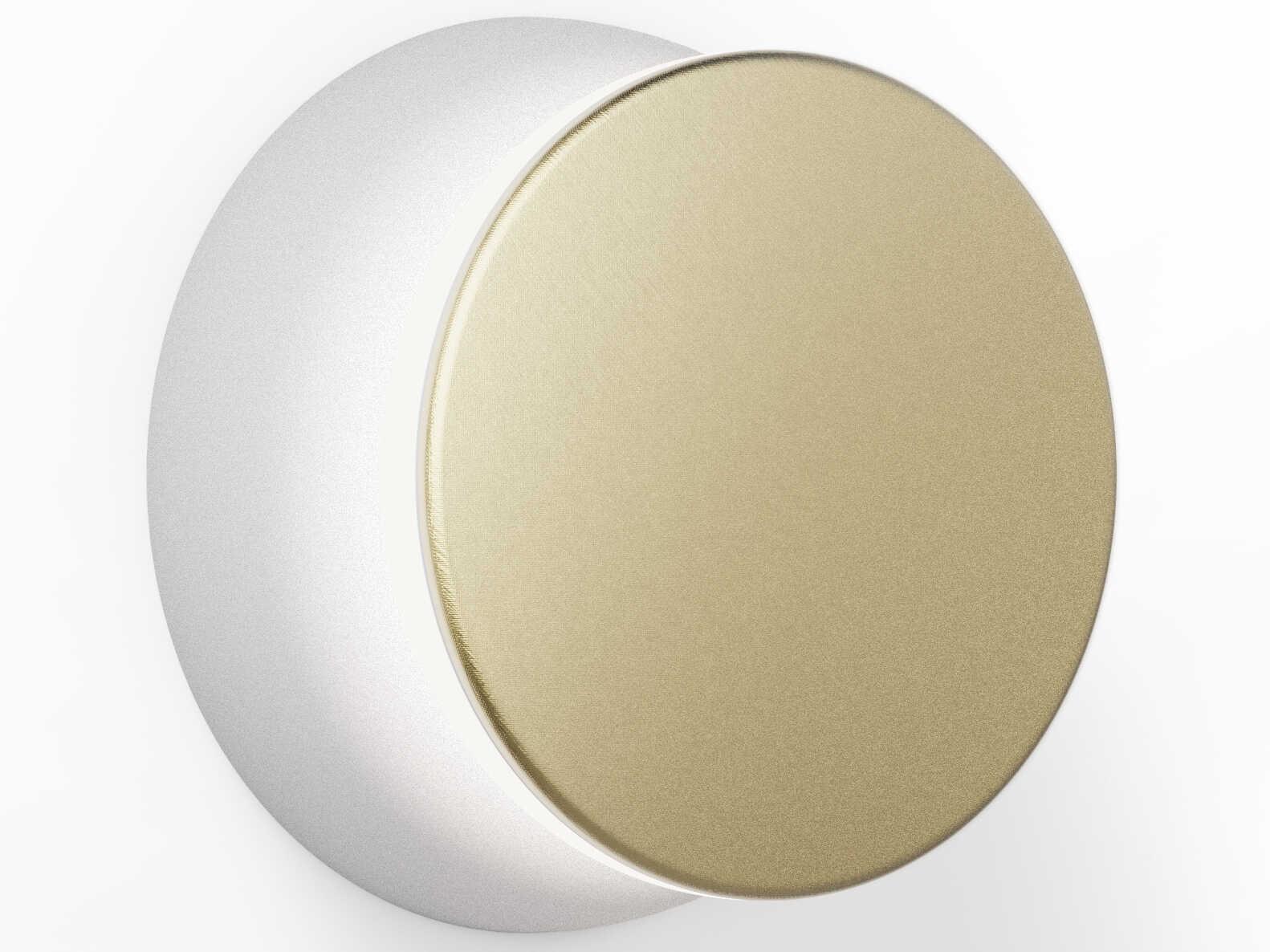 Pablo Totem Puck 1-Light Grey Brass Wall Sconce