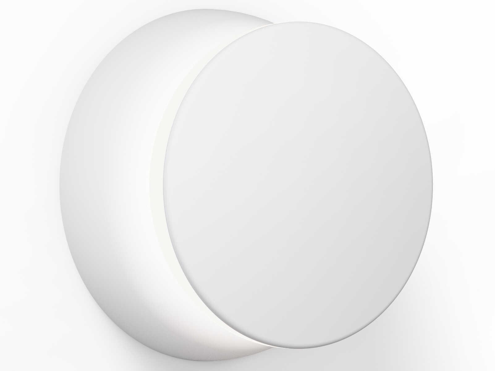 Pablo Totem Puck 1-Light White Wall Sconce